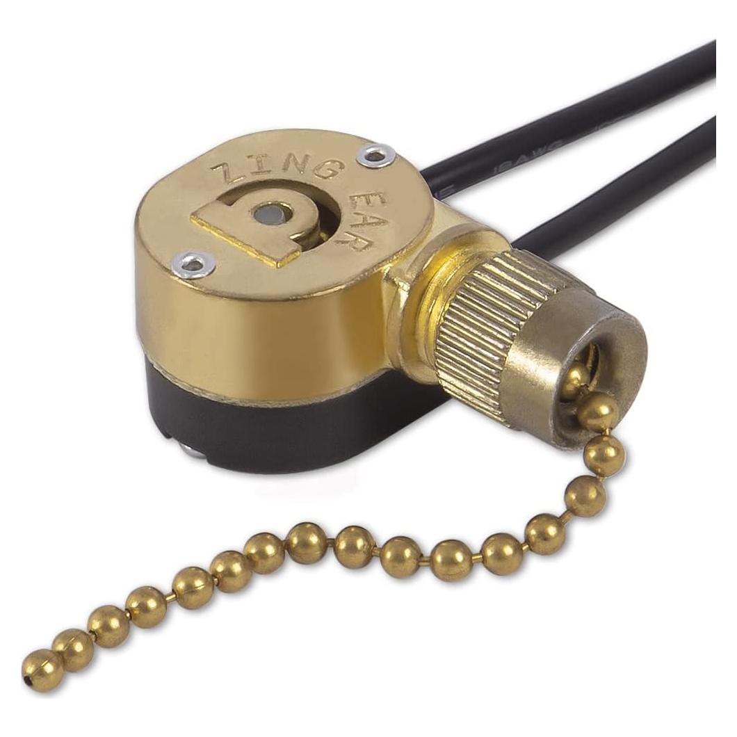Interruptor de Luz de Ventilador de Techo ZE-109M 2 Cables Latón