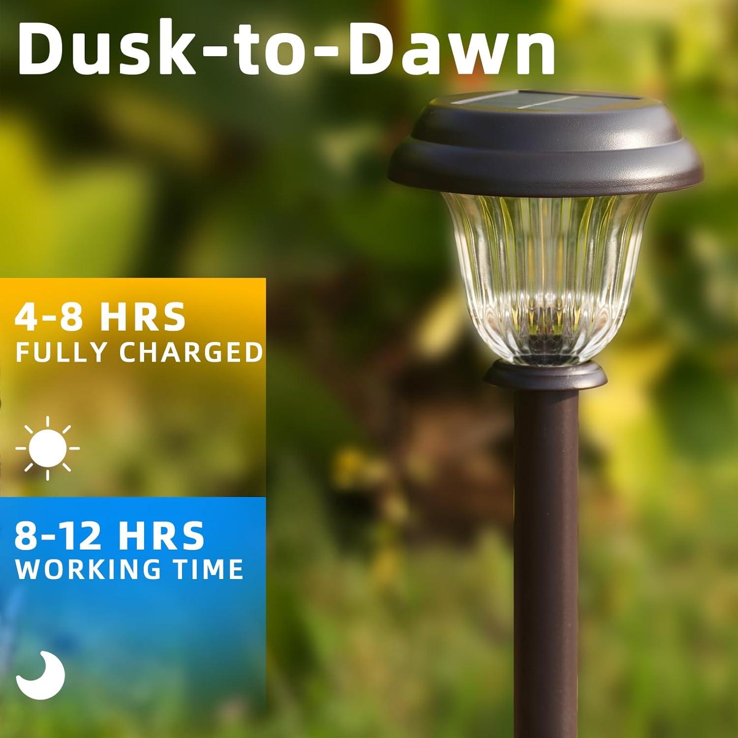 Luces Solares para Exterior DERAYSION 8 Pack Acero Inoxidable