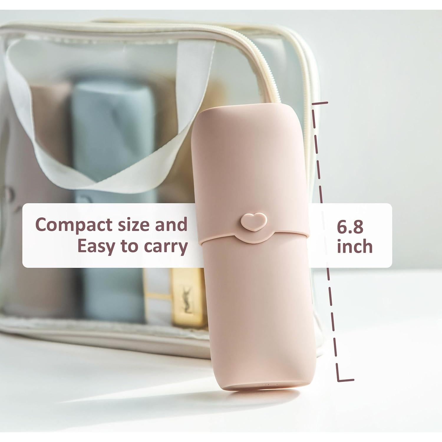 Soporte de Brochas de Maquillaje Zoka Rosa - Estuche Impermeable