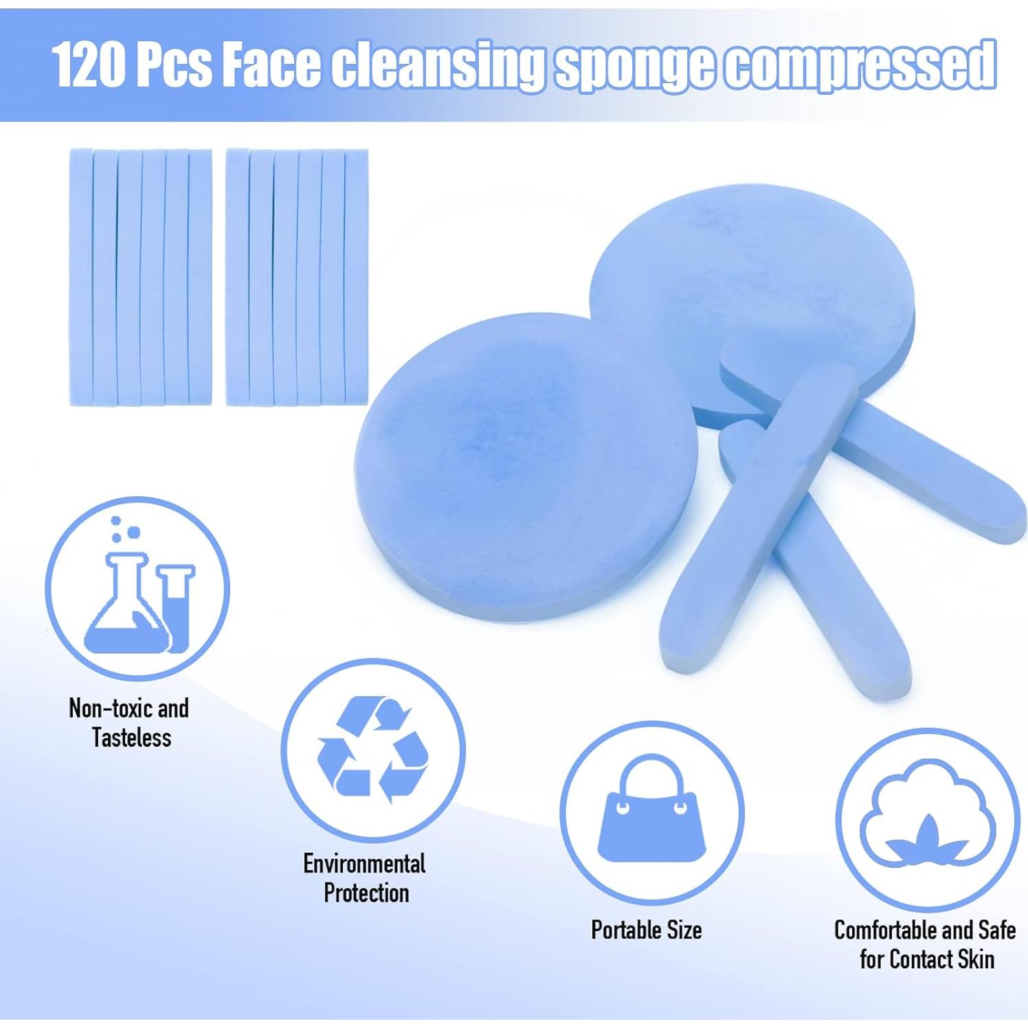 120 Esponjas Faciales Comprimidas Luxiv Multiusos para Limpieza