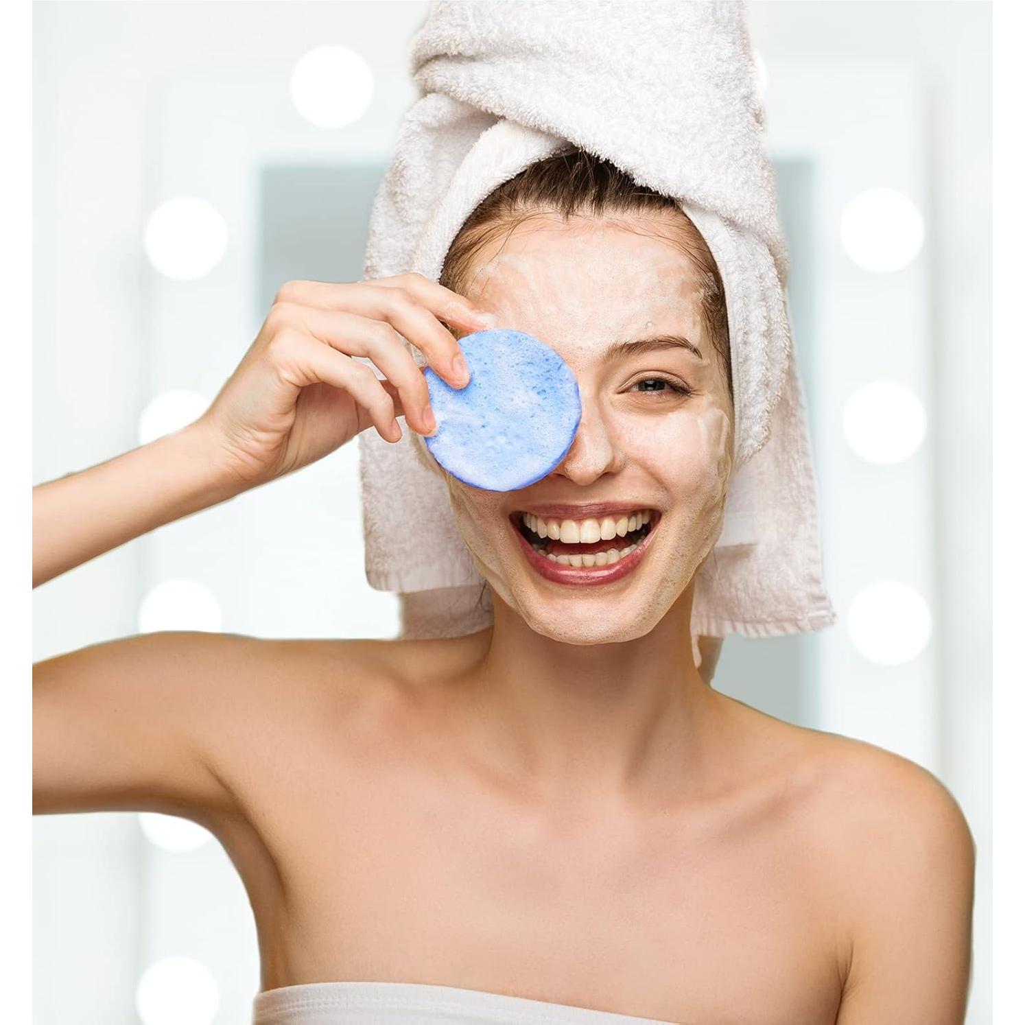 120 Esponjas Faciales Comprimidas Luxiv Multiusos para Limpieza