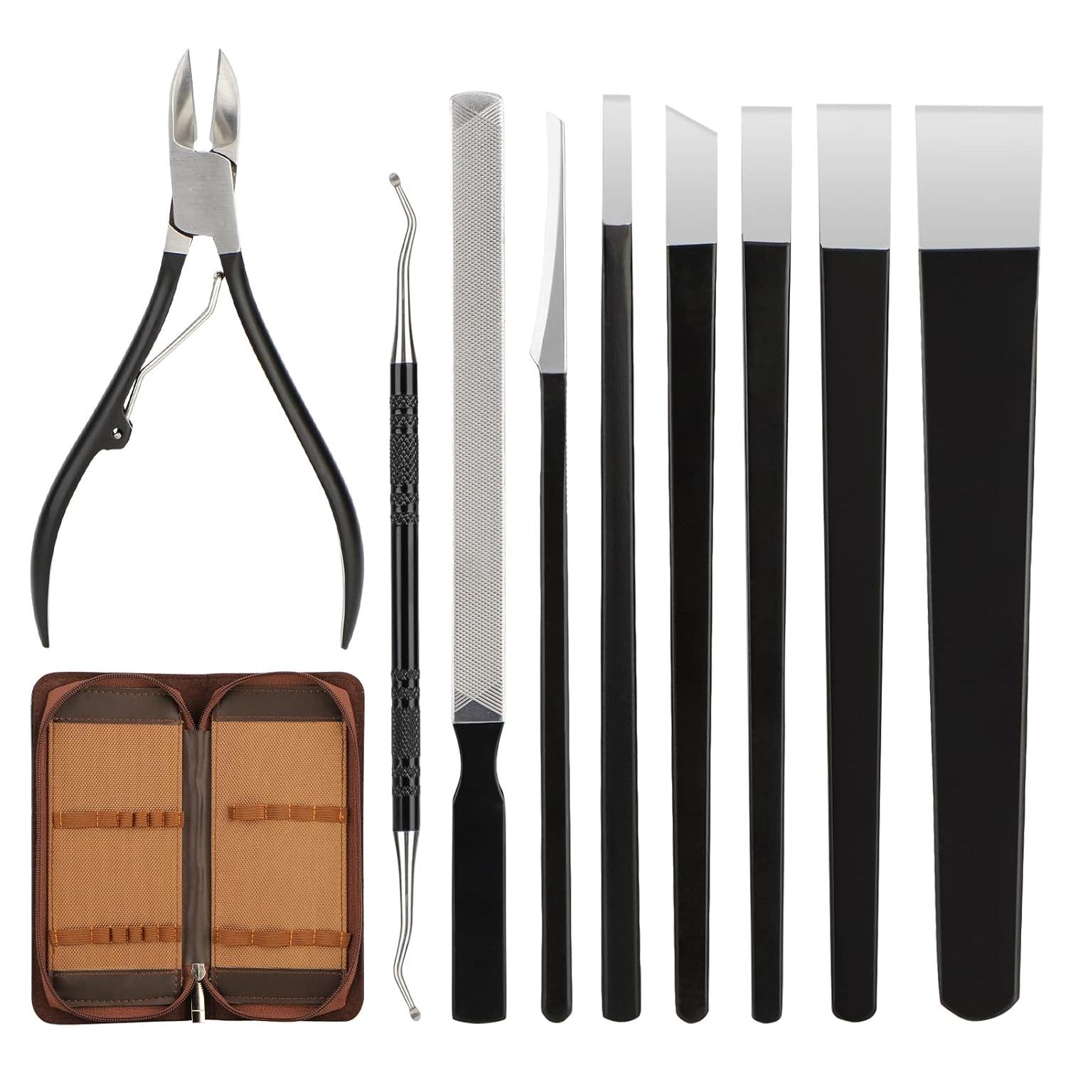Set de Cuchillos para Pedicura Segbeauty - 9 Piezas de Acero