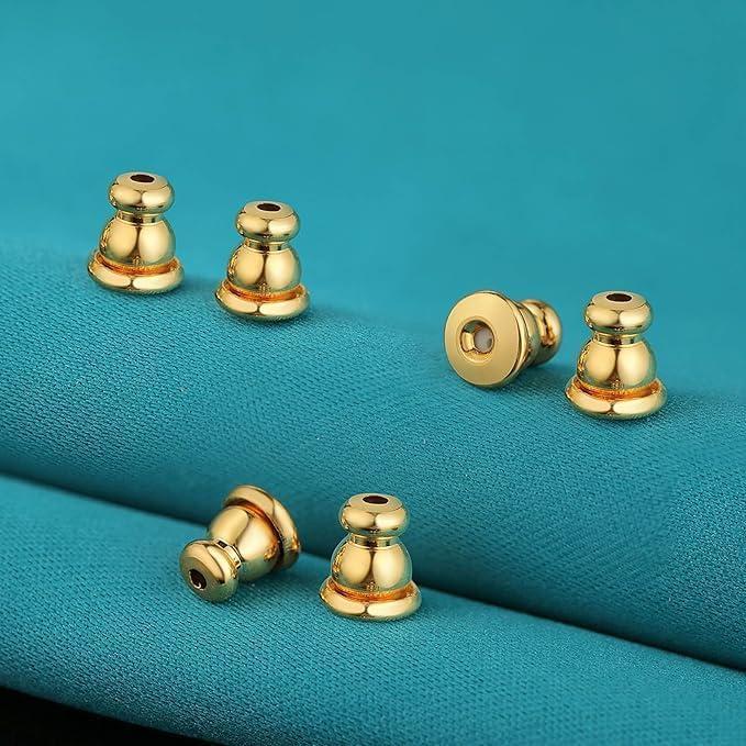 Respaldos de Aretes Hipoalergénicos Catinee - 6 Pares Oro