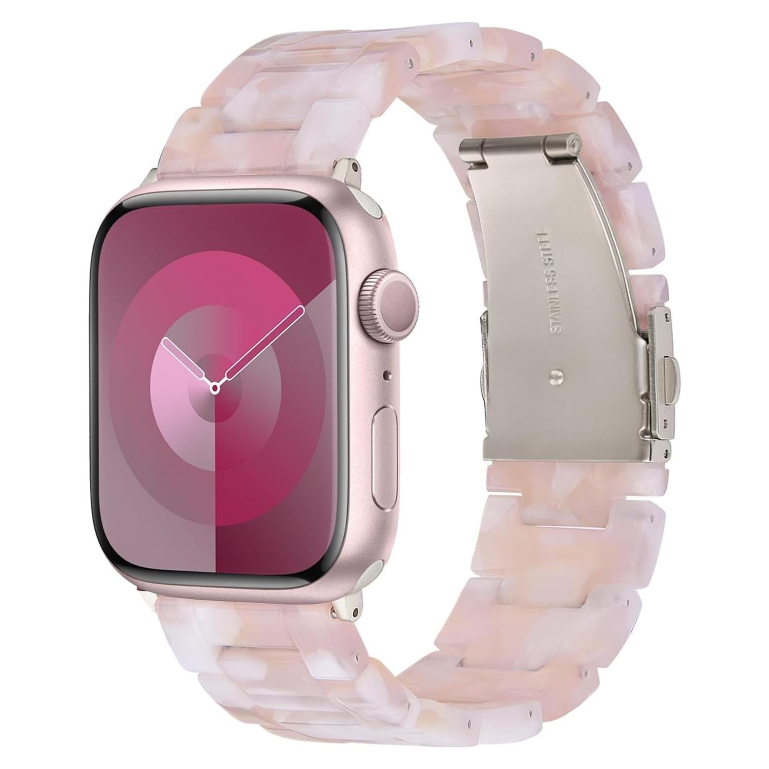 Correa de Resina V-MORO para Apple Watch 38-42mm Rosa Floral