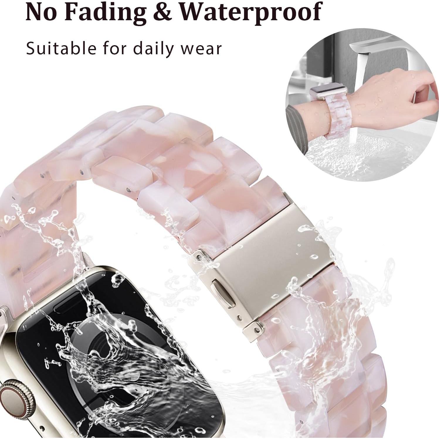 Correa de Resina V-MORO para Apple Watch 38-42mm Rosa Floral