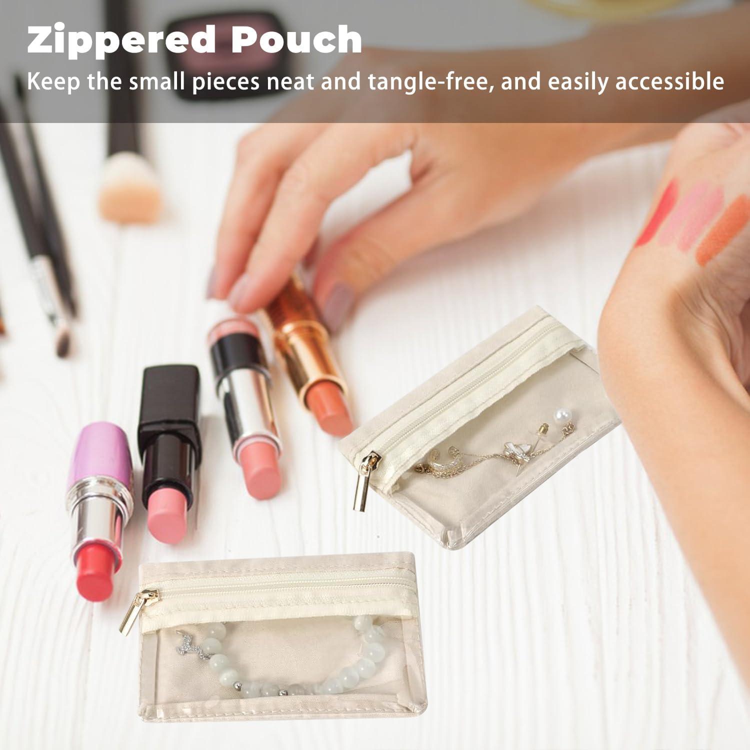 Organizador de Joyería CFTONE 3 PCS Bolsa Portátil Transparente