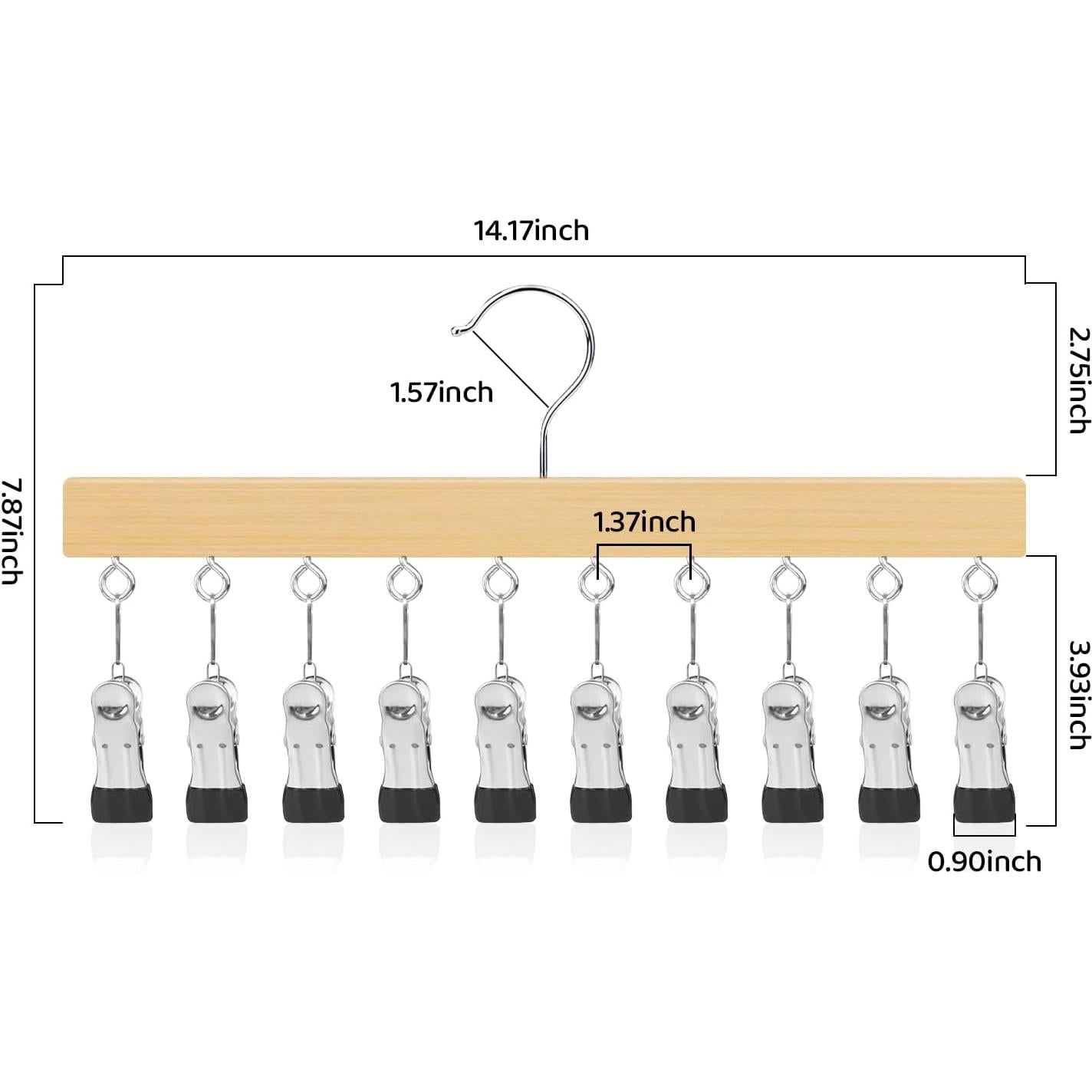 Percha Multifuncional de Madera LMSAWK 10 Clips 36.1x19.8cm