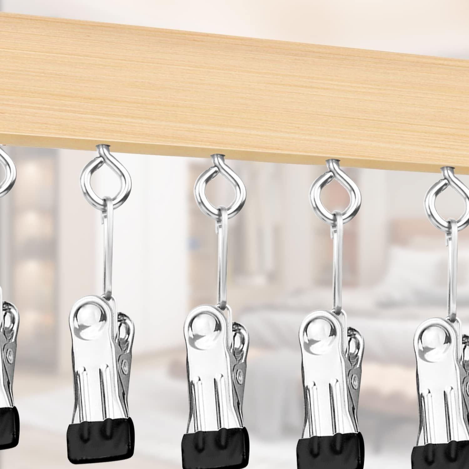 Percha Multifuncional de Madera LMSAWK 10 Clips 36.1x19.8cm