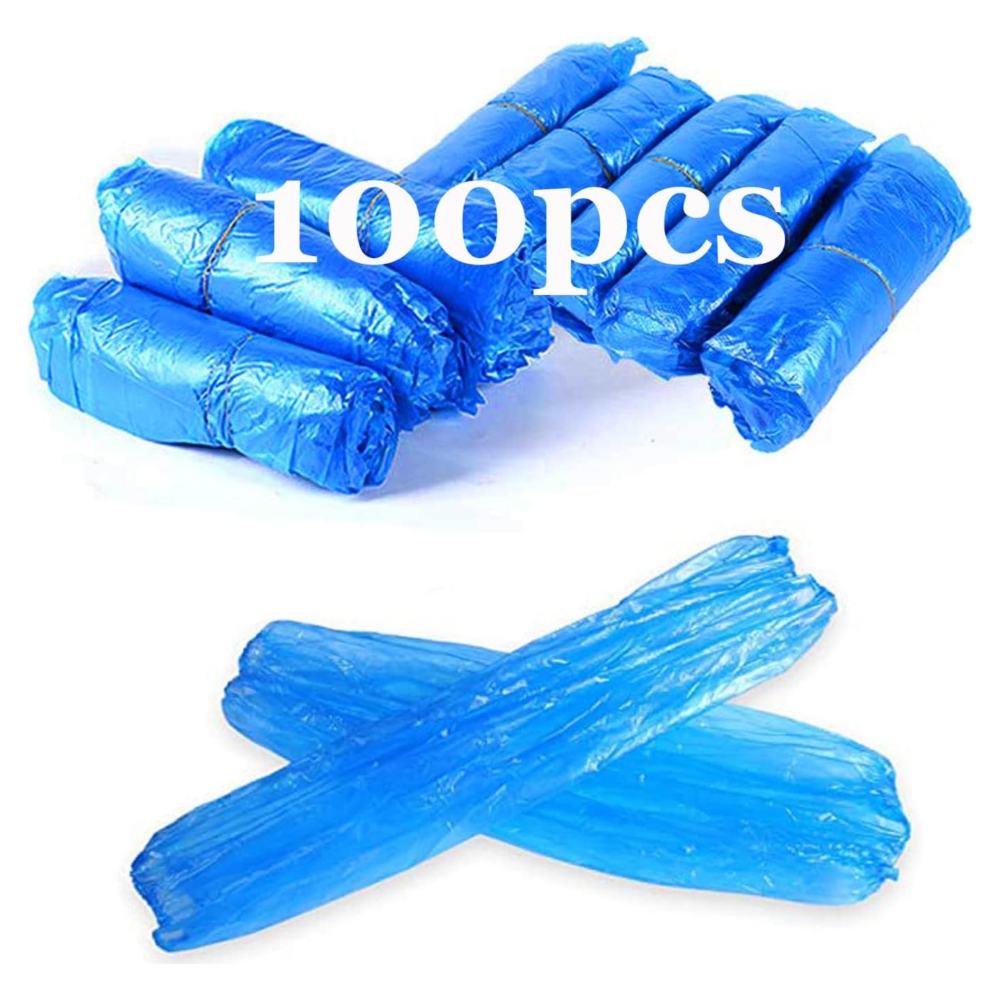 Mangas Desechables Impermeables Yzurbu - 100 Piezas Azul