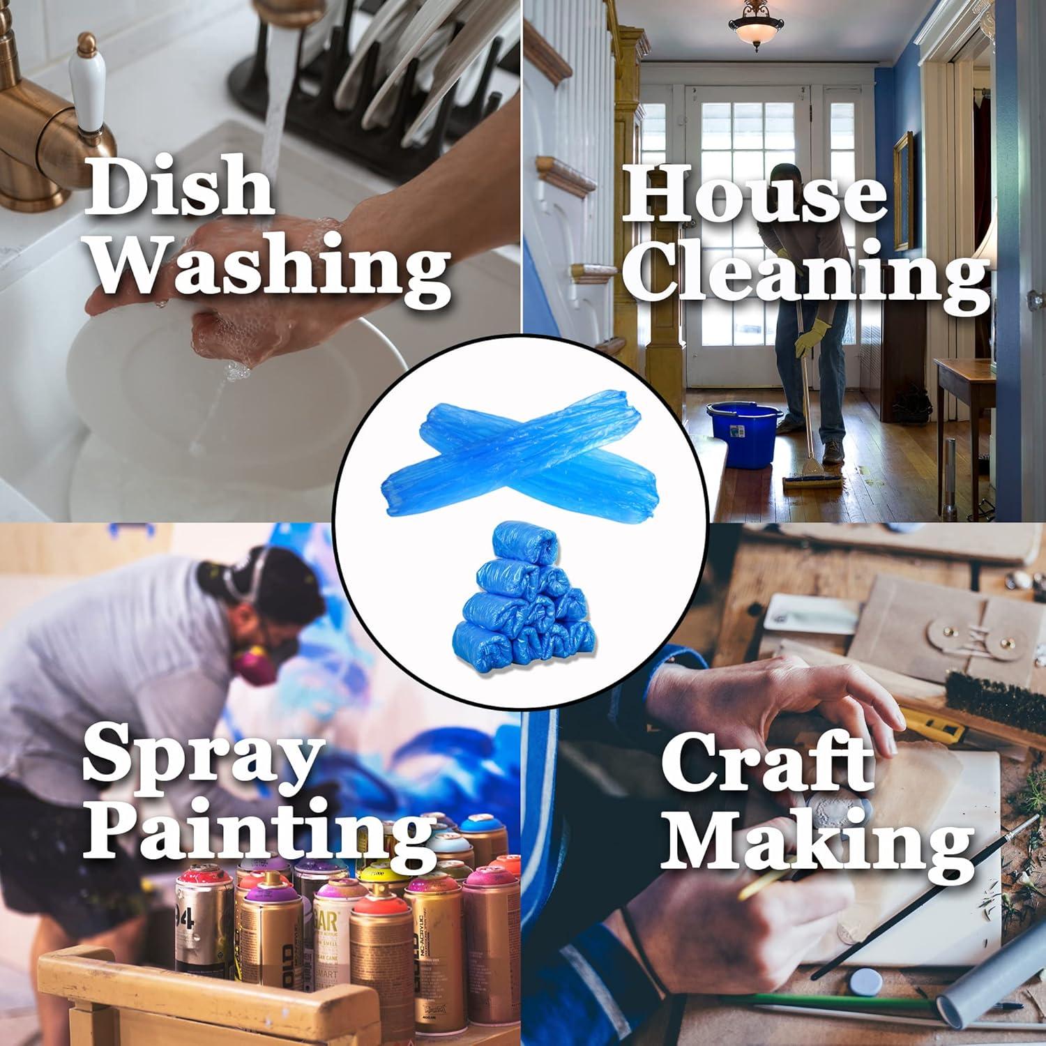 Mangas Desechables Impermeables Yzurbu - 100 Piezas Azul