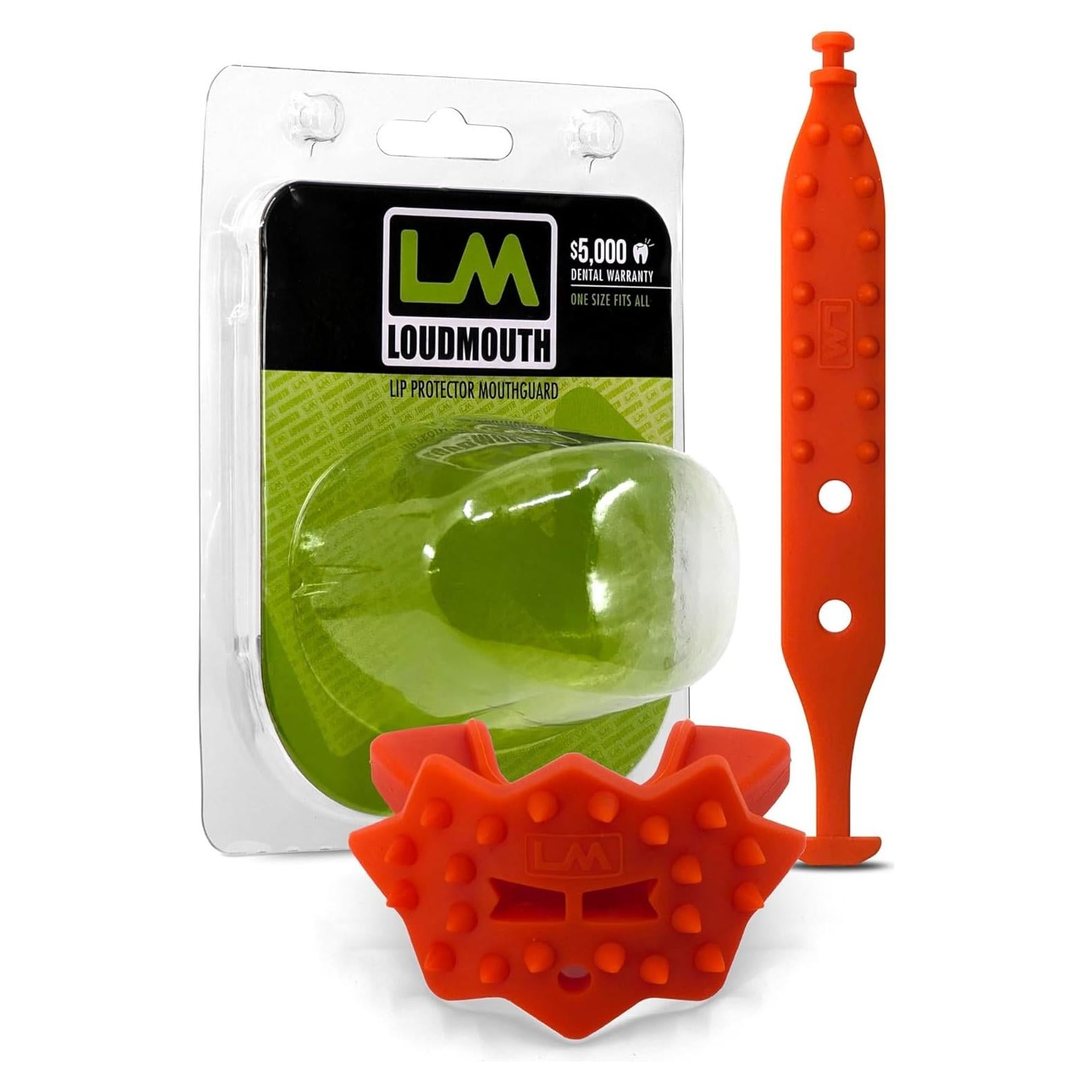 Protector Bucal Loudmouth 3D SpikeSurge Naranja Adultos/Jóvenes