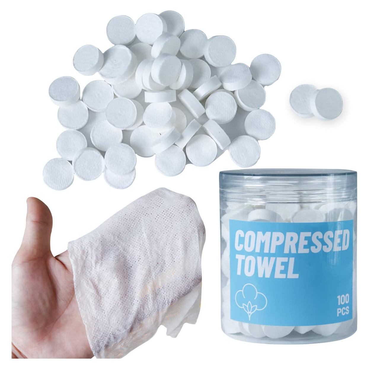 Toallas comprimidas de algodón HIFINECARE 100 PCS 20x20 cm