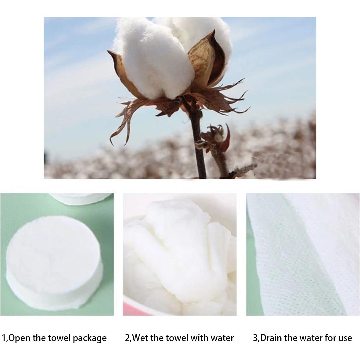 Toallas comprimidas de algodón HIFINECARE 100 PCS 20x20 cm