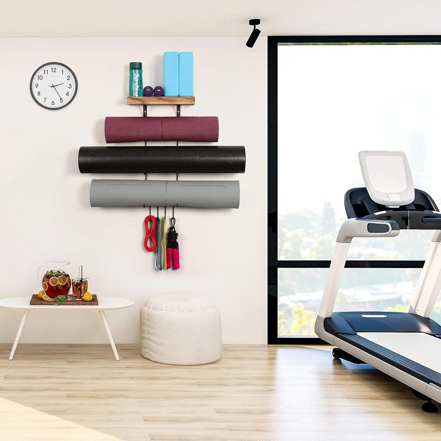 Soporte de Esteras de Yoga Montaje en Pared Bikoney 2 Pack