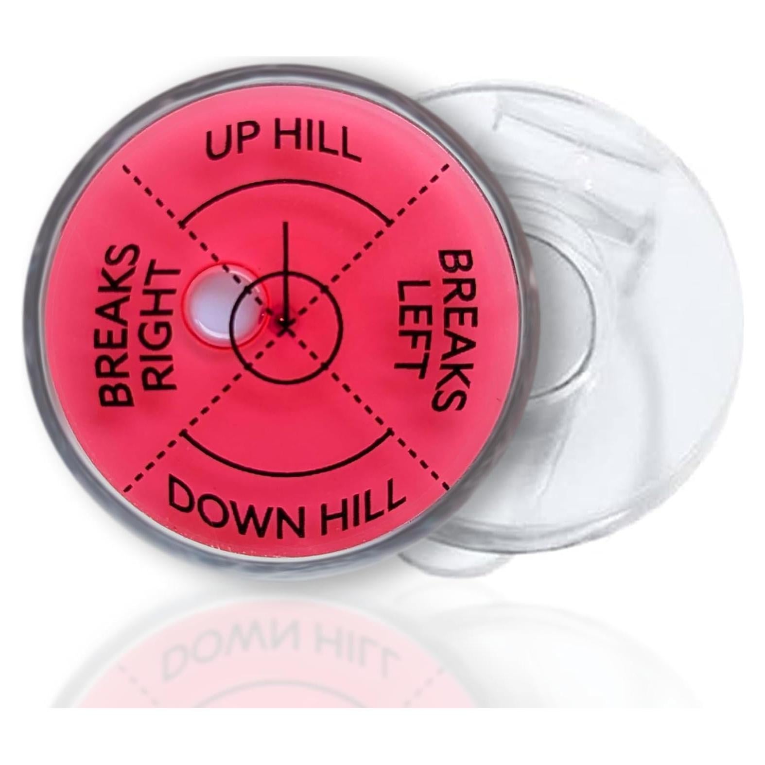 Marcador de bola de golf Fraser Fitness Rojo Premium con nivel de burbuja