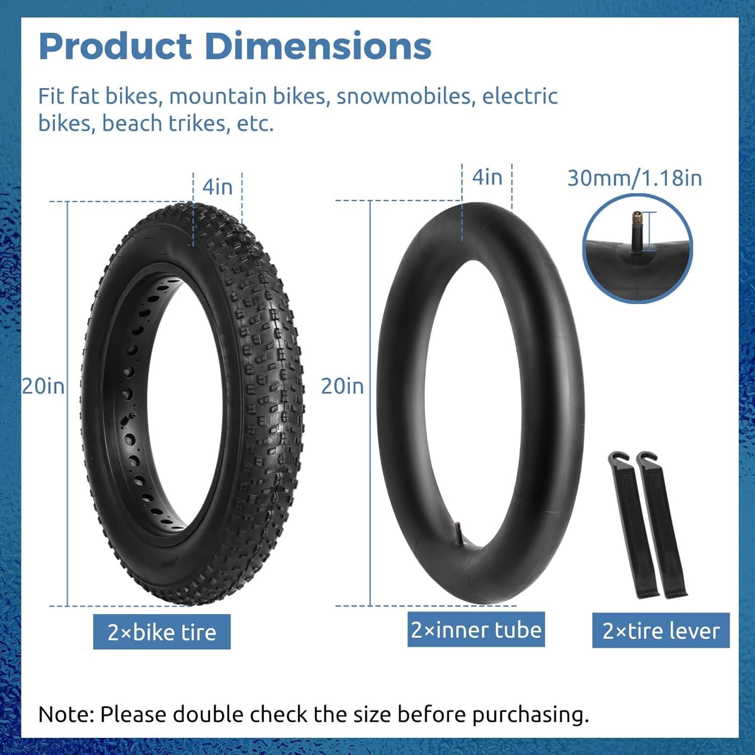 Neumáticos Fat Bike 20x4.0 y 26x4.0 Yeesport Plegables