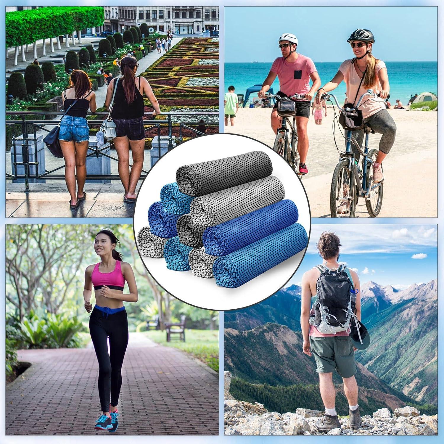 Toallas Enfriadoras Honoson 10 Pcs Microfibra 81x30 cm