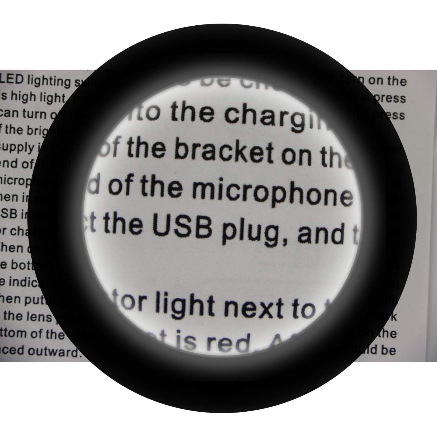 Lupa Beileshi 30x con LED, metálica y óptica, estuche