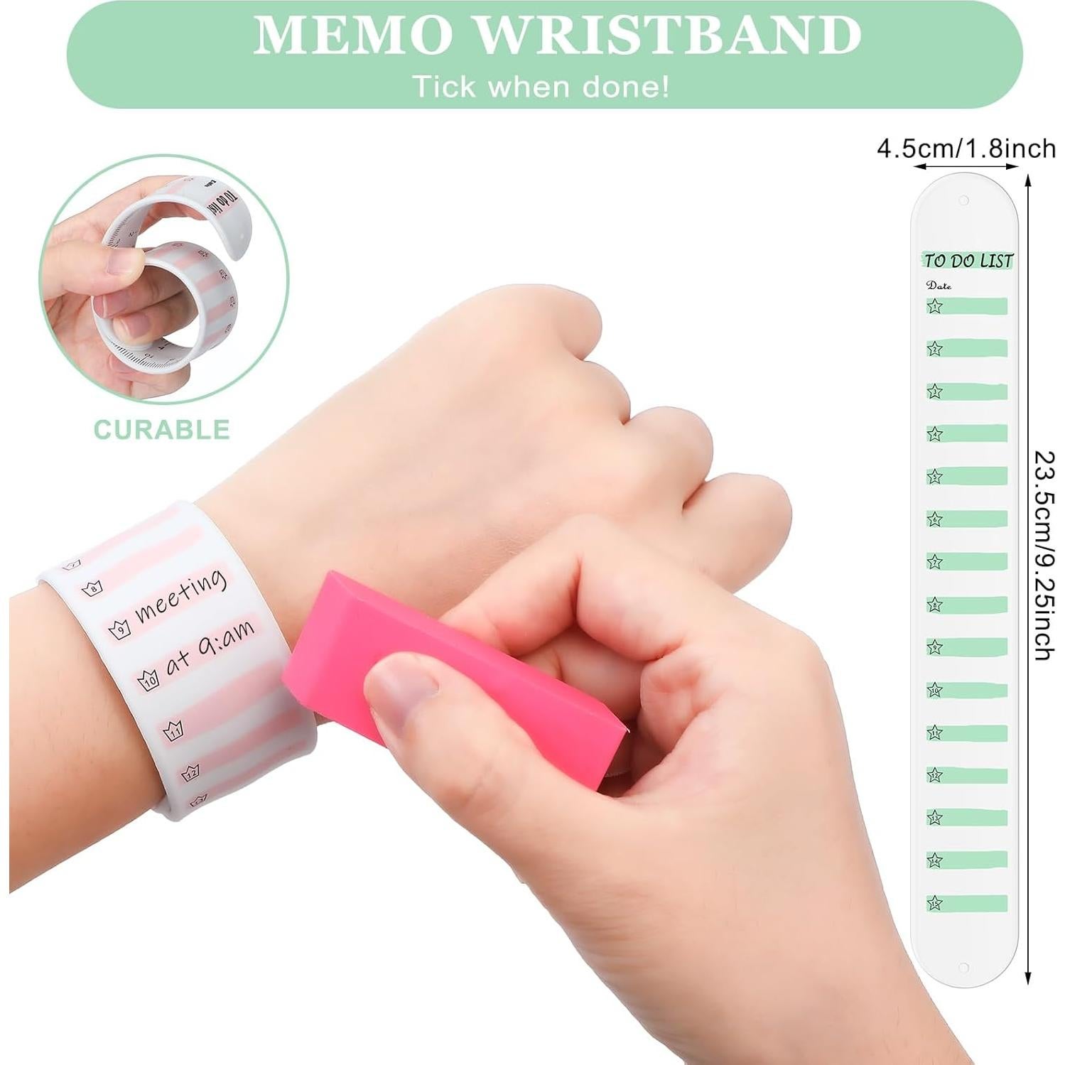 Pulseras de Silicona Sureio para Enfermeras - 15 Pcs Borrables