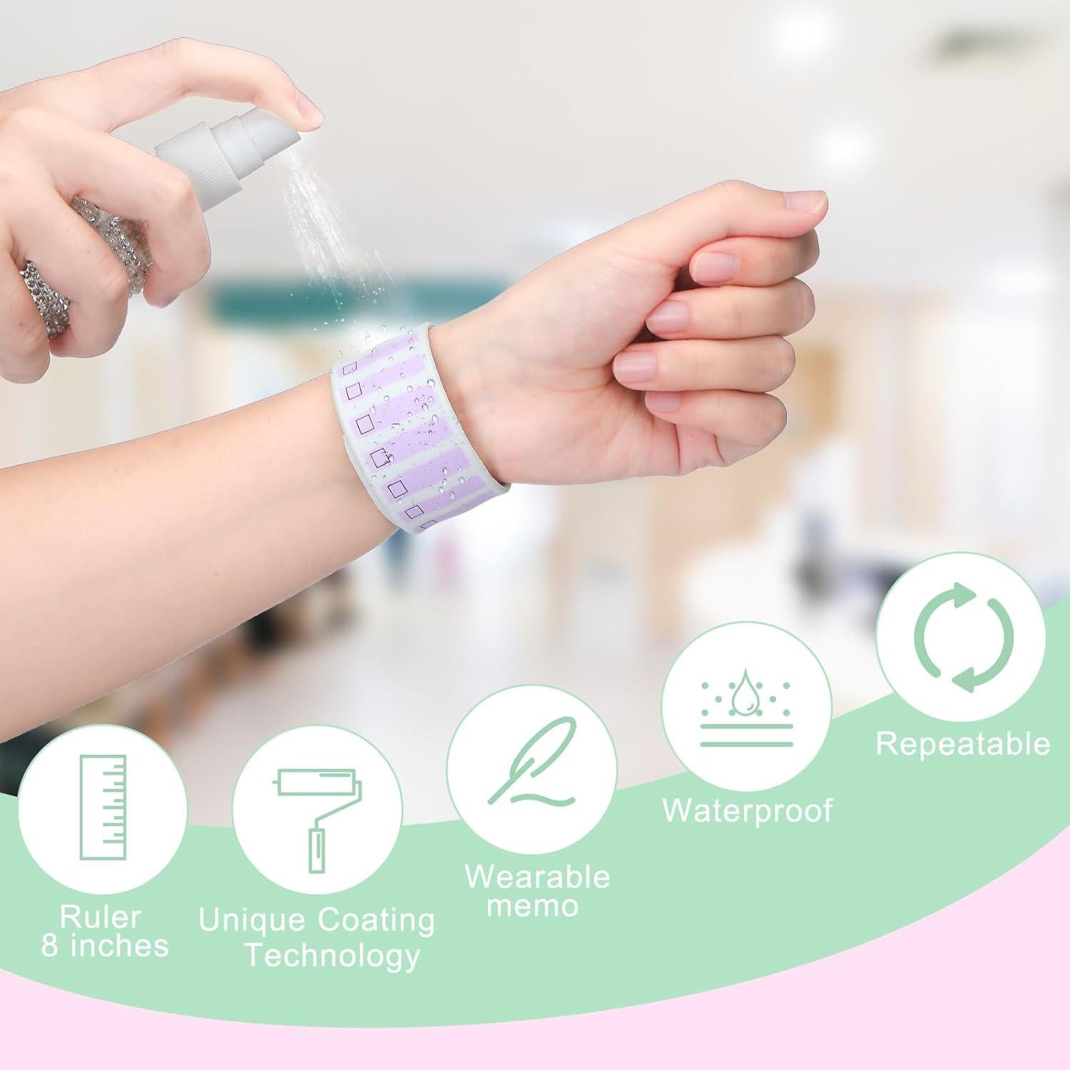 Pulseras de Silicona Sureio para Enfermeras - 15 Pcs Borrables