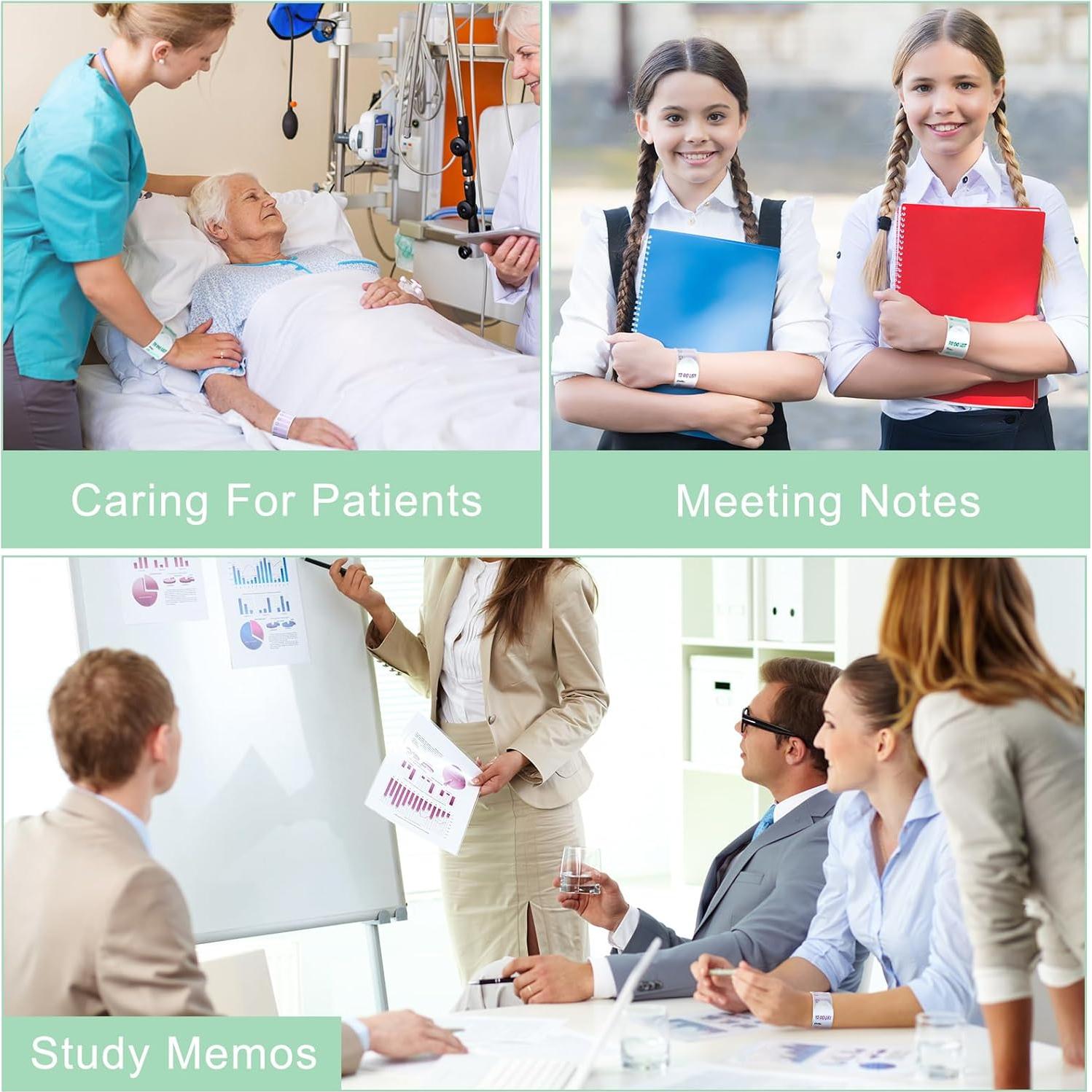 Pulseras de Silicona Sureio para Enfermeras - 15 Pcs Borrables