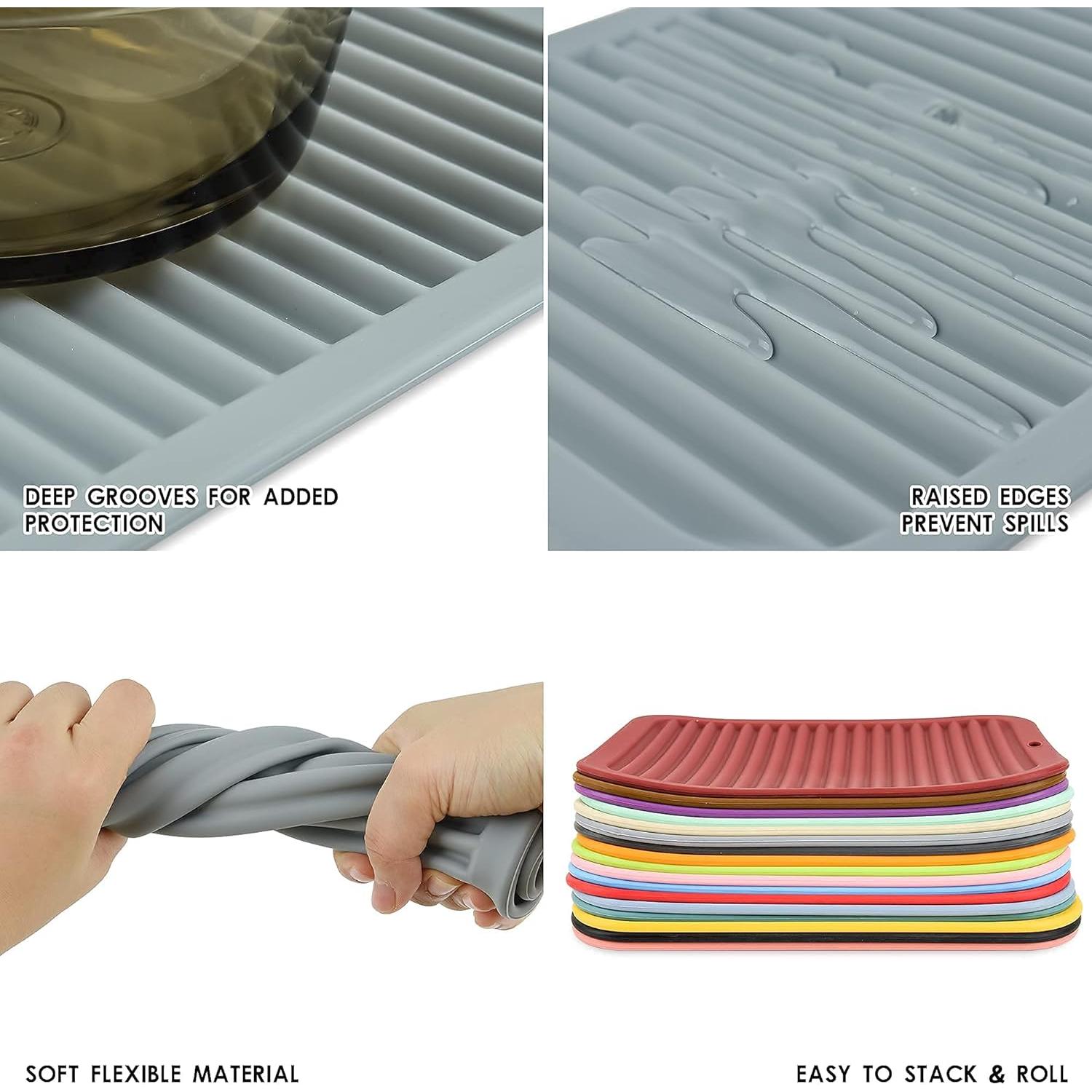 Trivetes de Silicona Smithcraft - Juego de 2 Gris Oscuro 22.86x30.48 cm