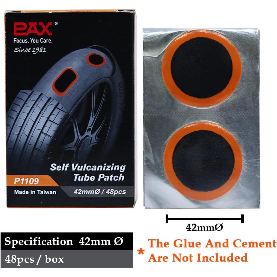 Parches de Tubo Interior PAX 42mm - 48 Pcs para Neumáticos