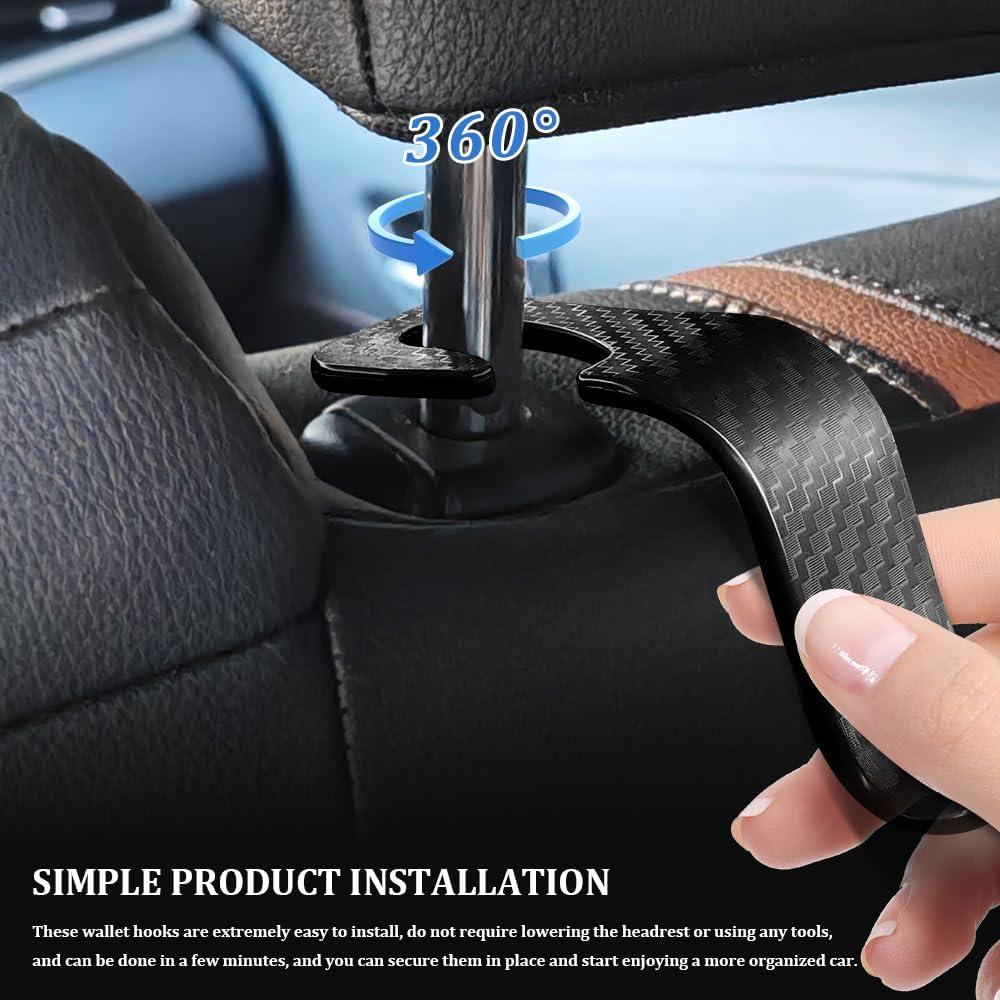 Gancho para Reposacabezas de Coche QZTYTY - Soporta 20.41 kg