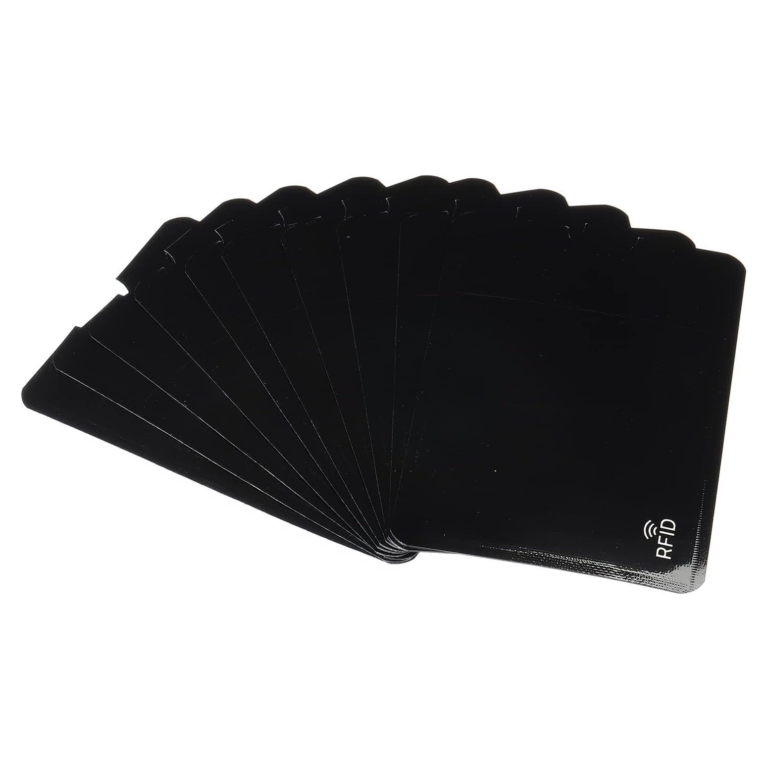 Fundas bloqueadoras RFID PATIKIL 10 Pcs Aluminio Negro
