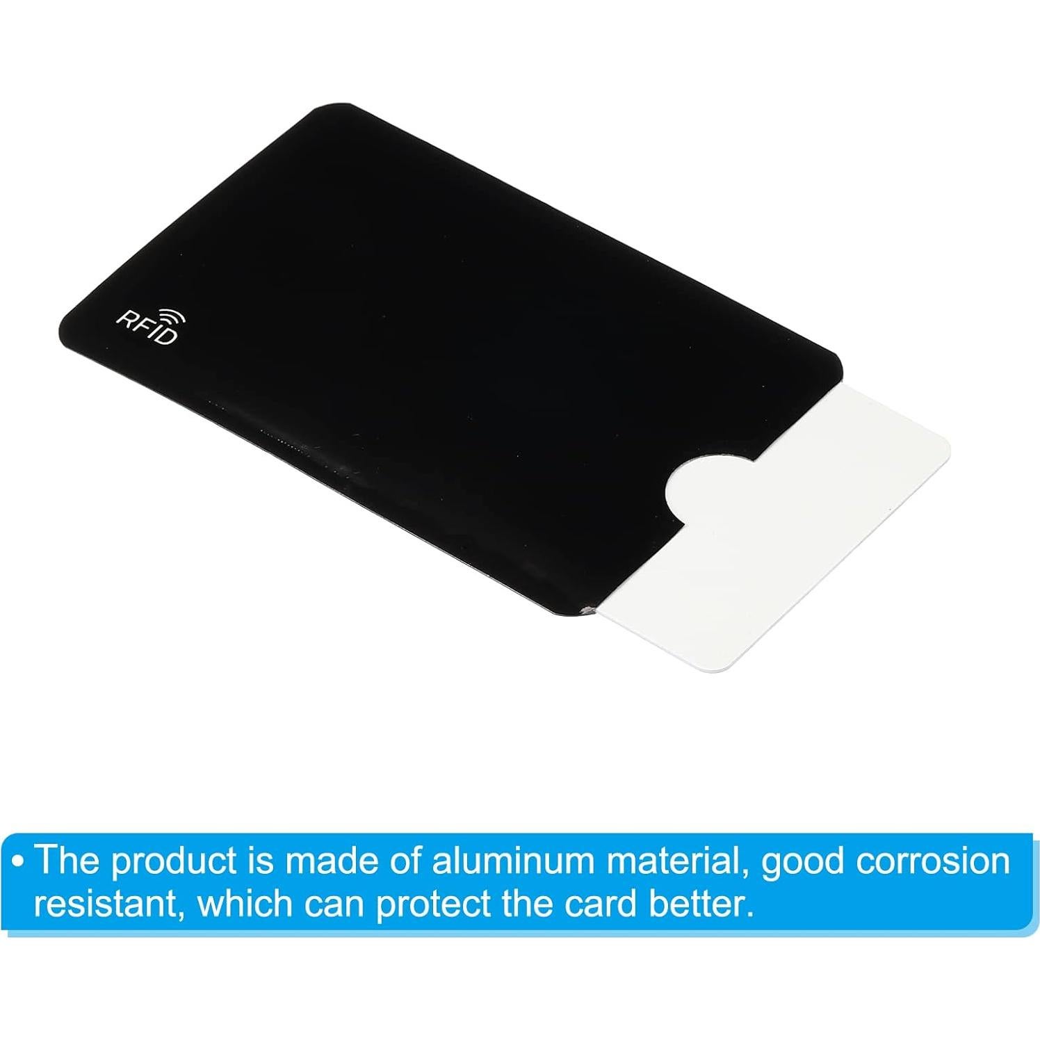 Fundas bloqueadoras RFID PATIKIL 10 Pcs Aluminio Negro
