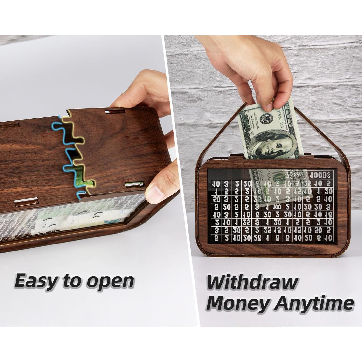 Alcancía de Madera Giftota PB-1000 con Contador y Panel