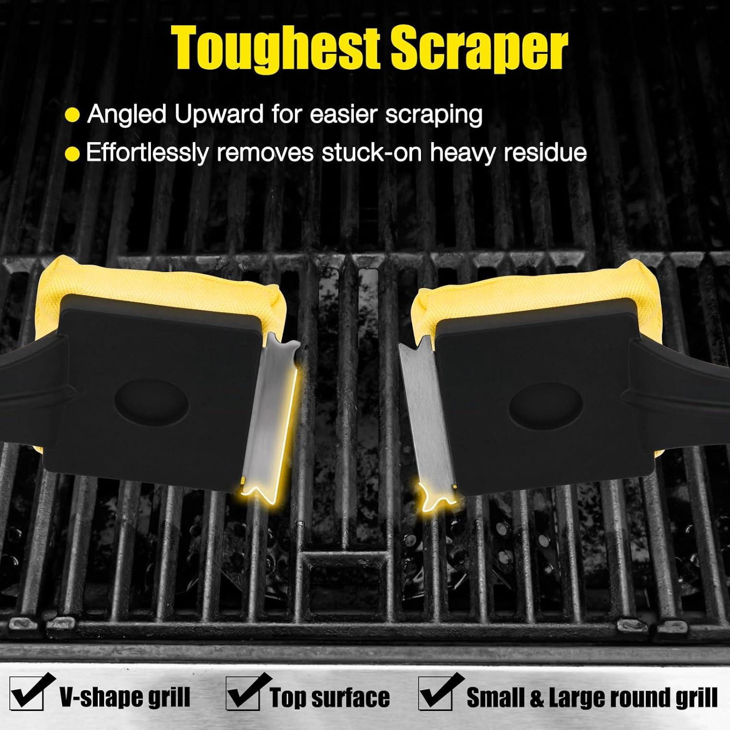 Cepillo de Limpieza para Parrilla Kitwanda con Bloque de Piedra