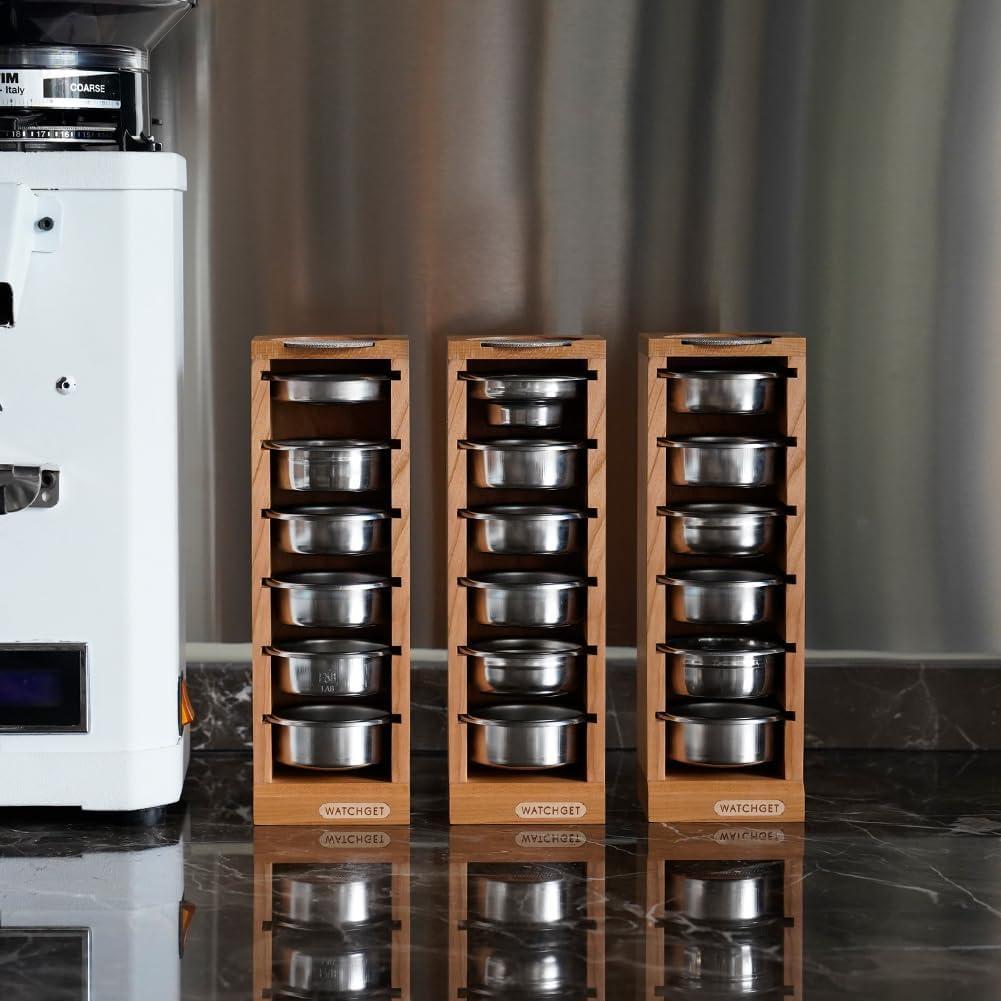 Soporte para Cesta de Filtro de Espresso Watchget 58mm Madera