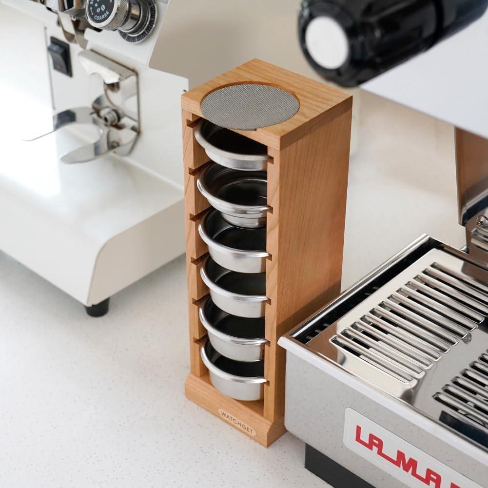 Soporte para Cesta de Filtro de Espresso Watchget 58mm Madera