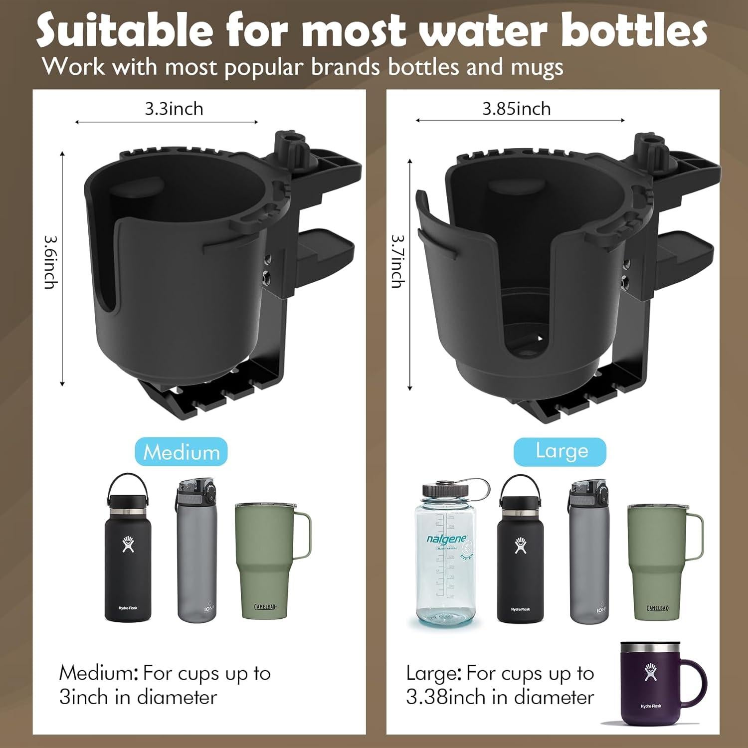 Soporte para Taza de Escritorio EDSRDUX Negro Mediano Antidesbordamiento