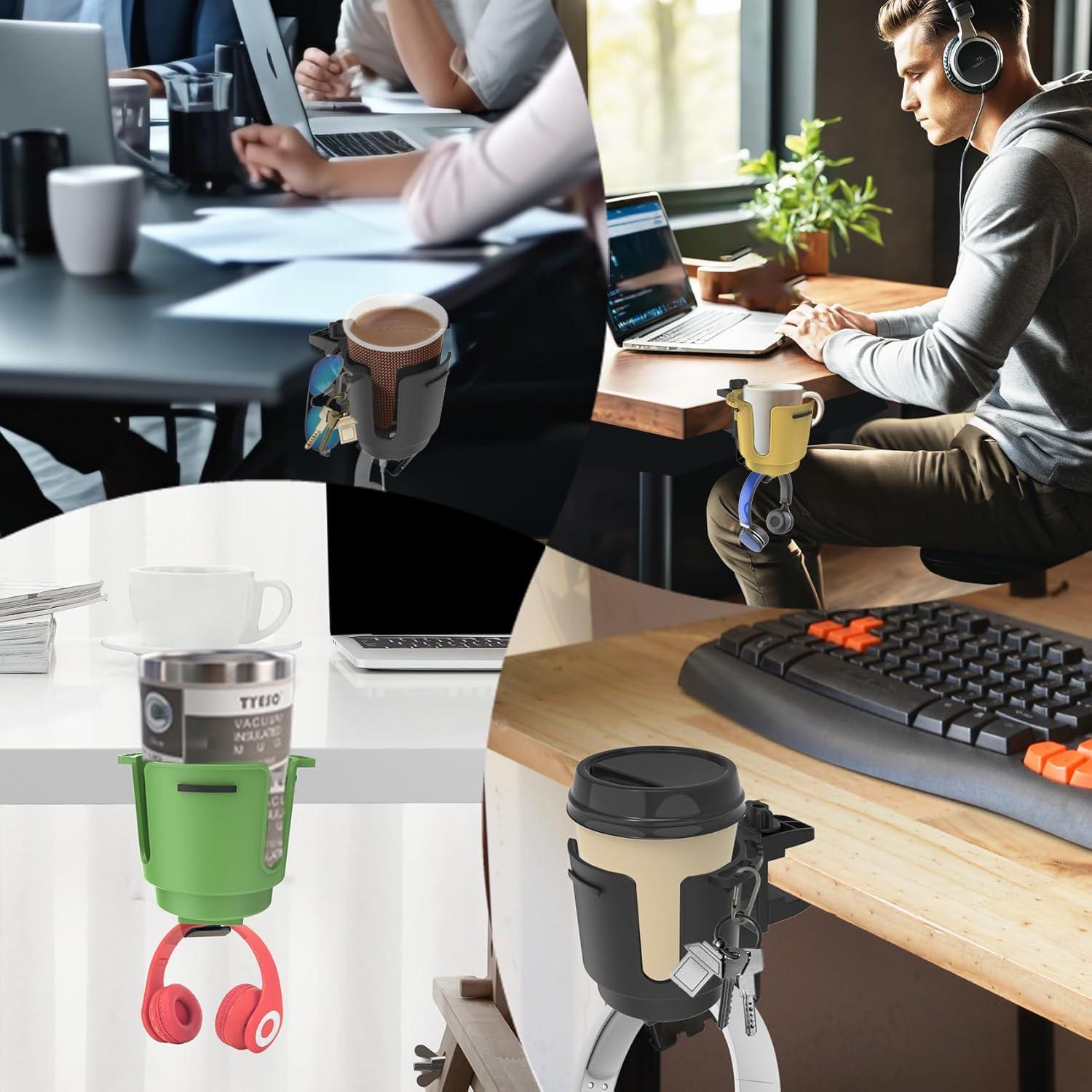 Soporte para Taza de Escritorio EDSRDUX Negro Mediano Antidesbordamiento