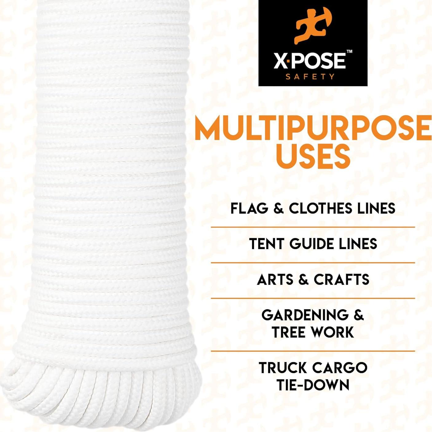 Cuerda Trenzada de Diamante Xpose Safety 4.76 mm x 30.48 m Blanca