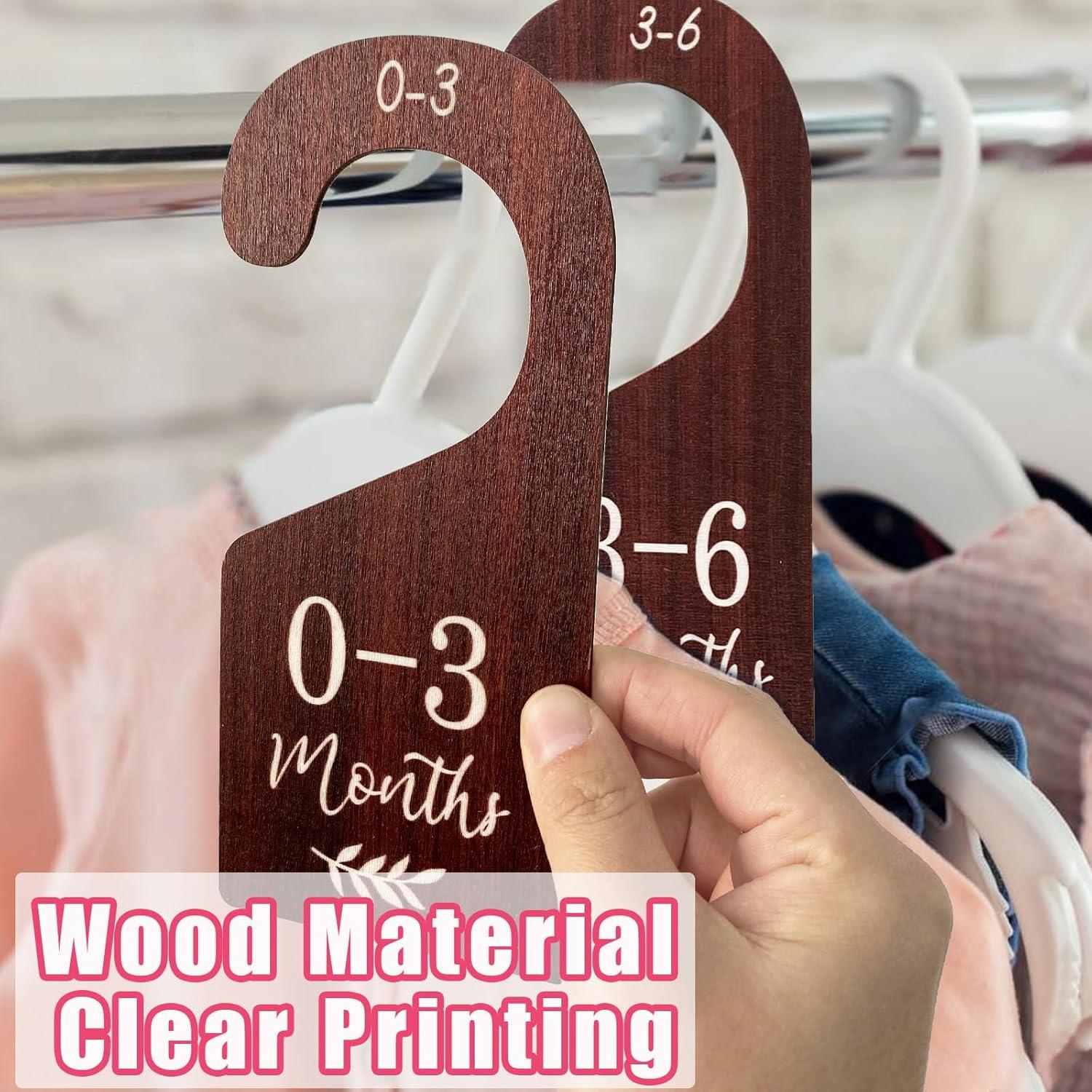 Divisores de Armario para Bebés WUXTANGZ 8 Pcs Madera Doble Cara