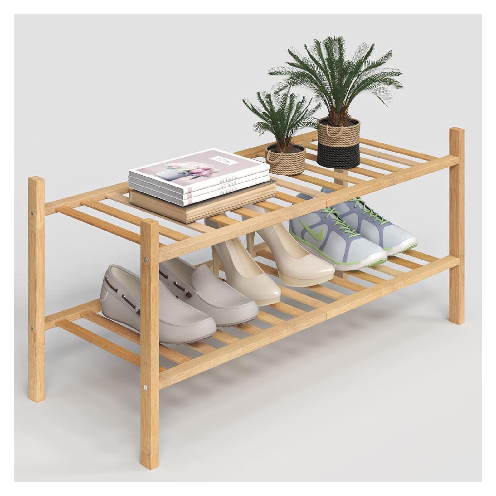 Estante para Zapatos de 2 Niveles Z&L HOUSE de Bambú