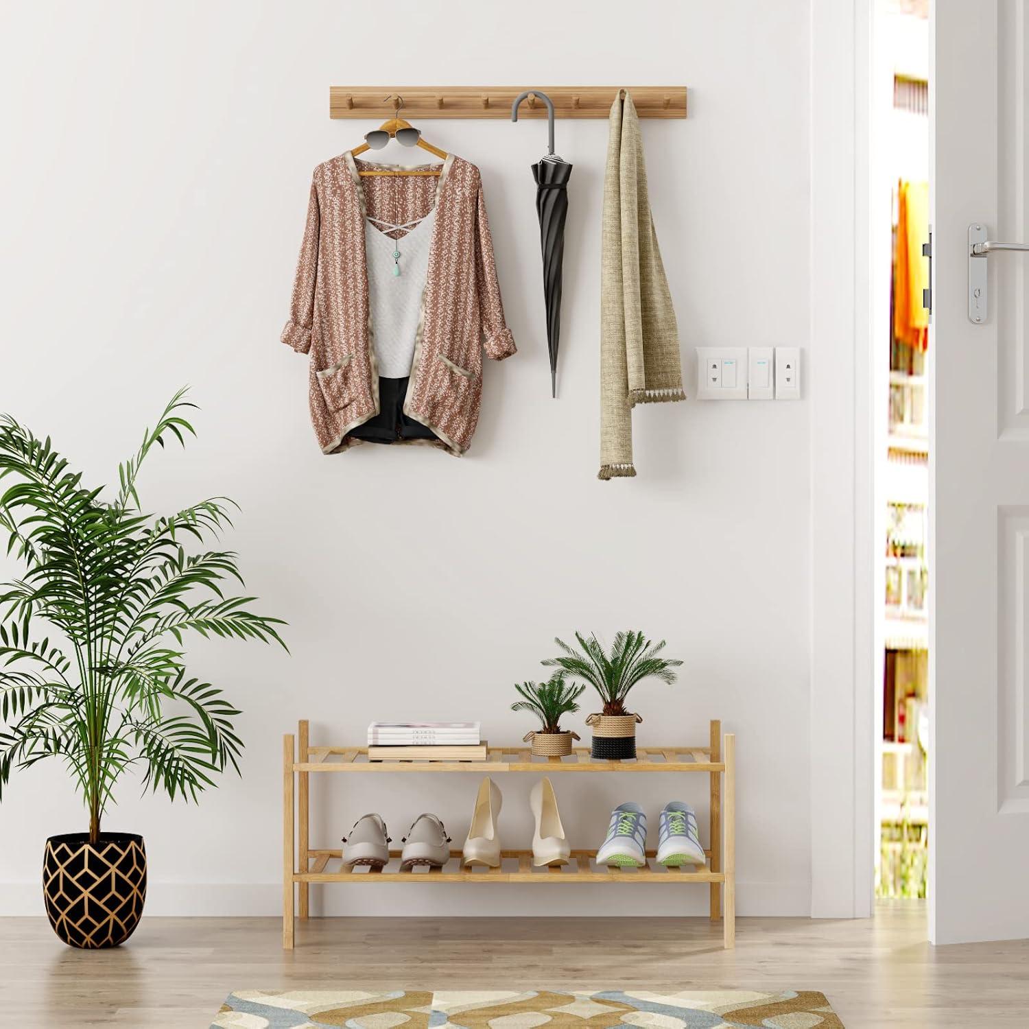 Estante para Zapatos de 2 Niveles Z&L HOUSE de Bambú