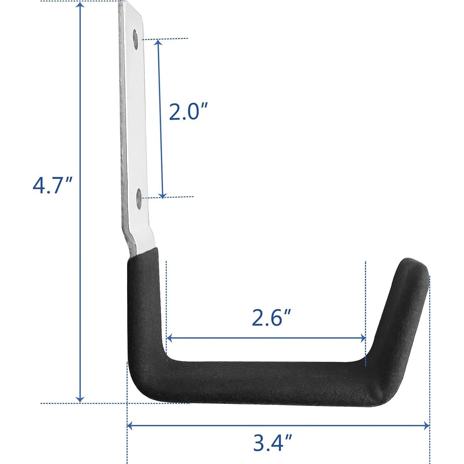 Ganchos de Acero GeeWatom para Montaje en Pared - 2 Piezas