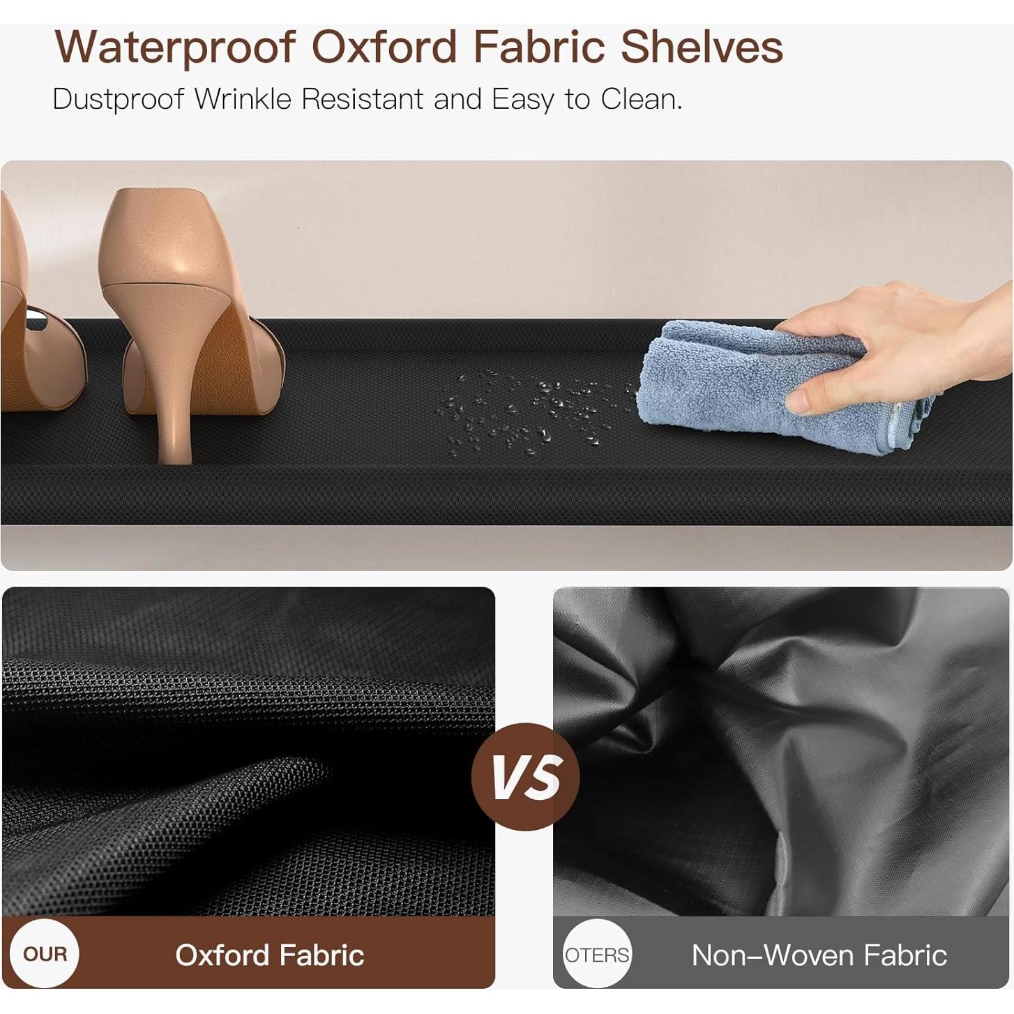 Estante para zapatos USIKEY 4 niveles marrón rústico con cajones