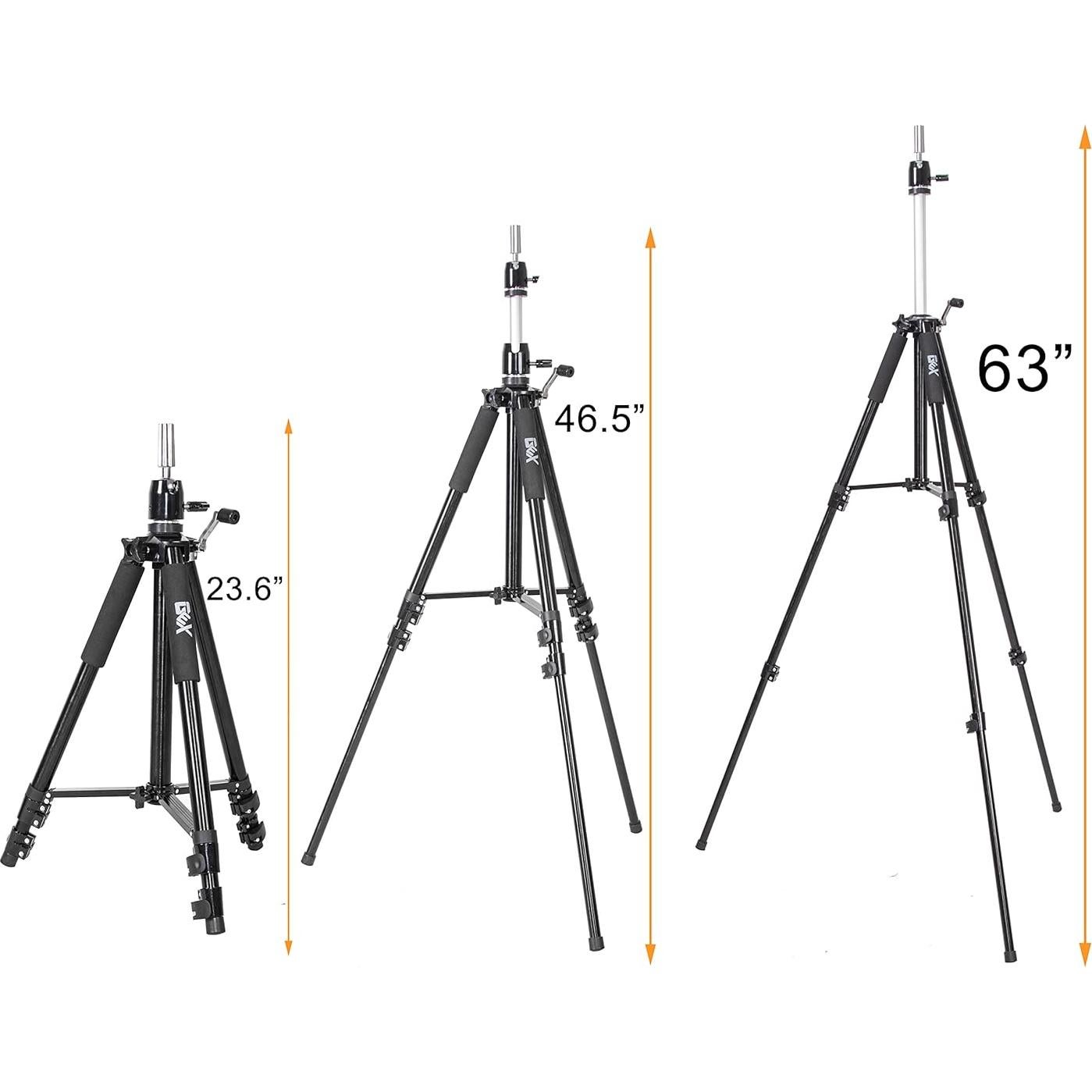 Soporte de trípode GEX 160 cm para maniquí de pelucas