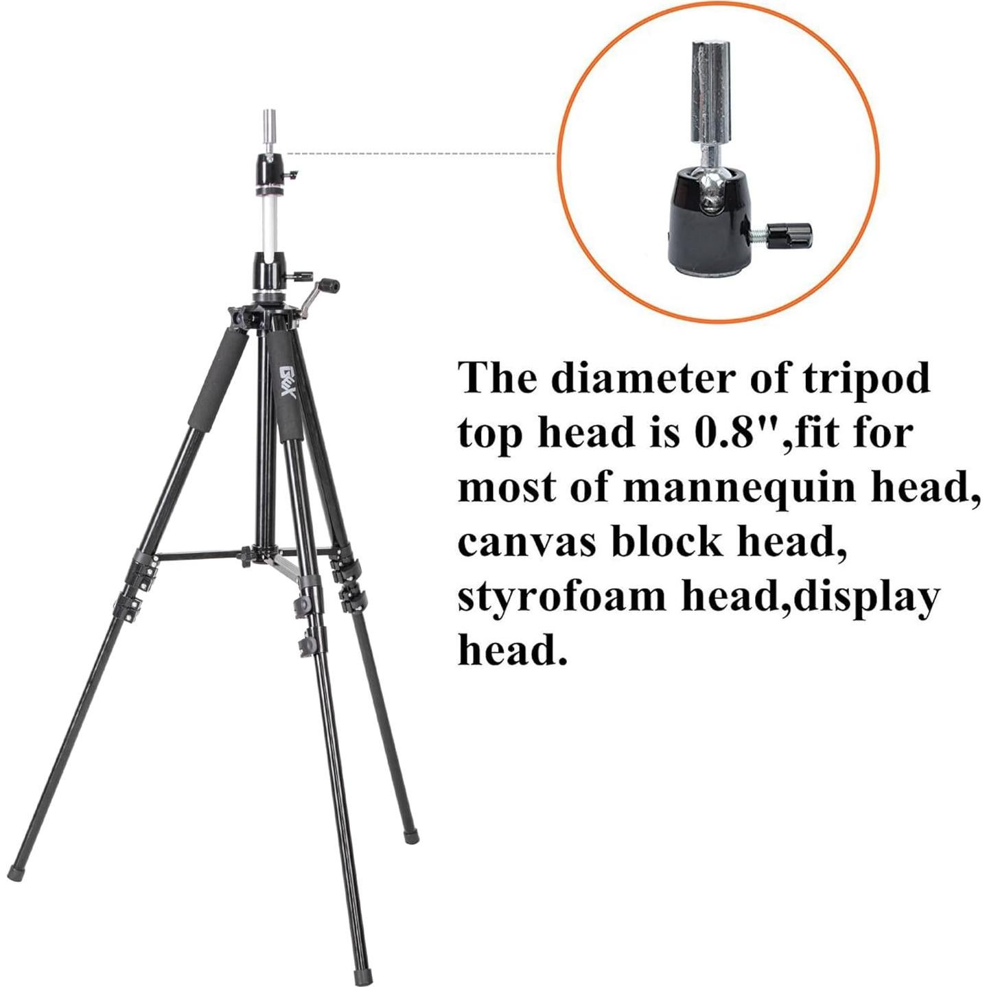 Soporte de trípode GEX 160 cm para maniquí de pelucas