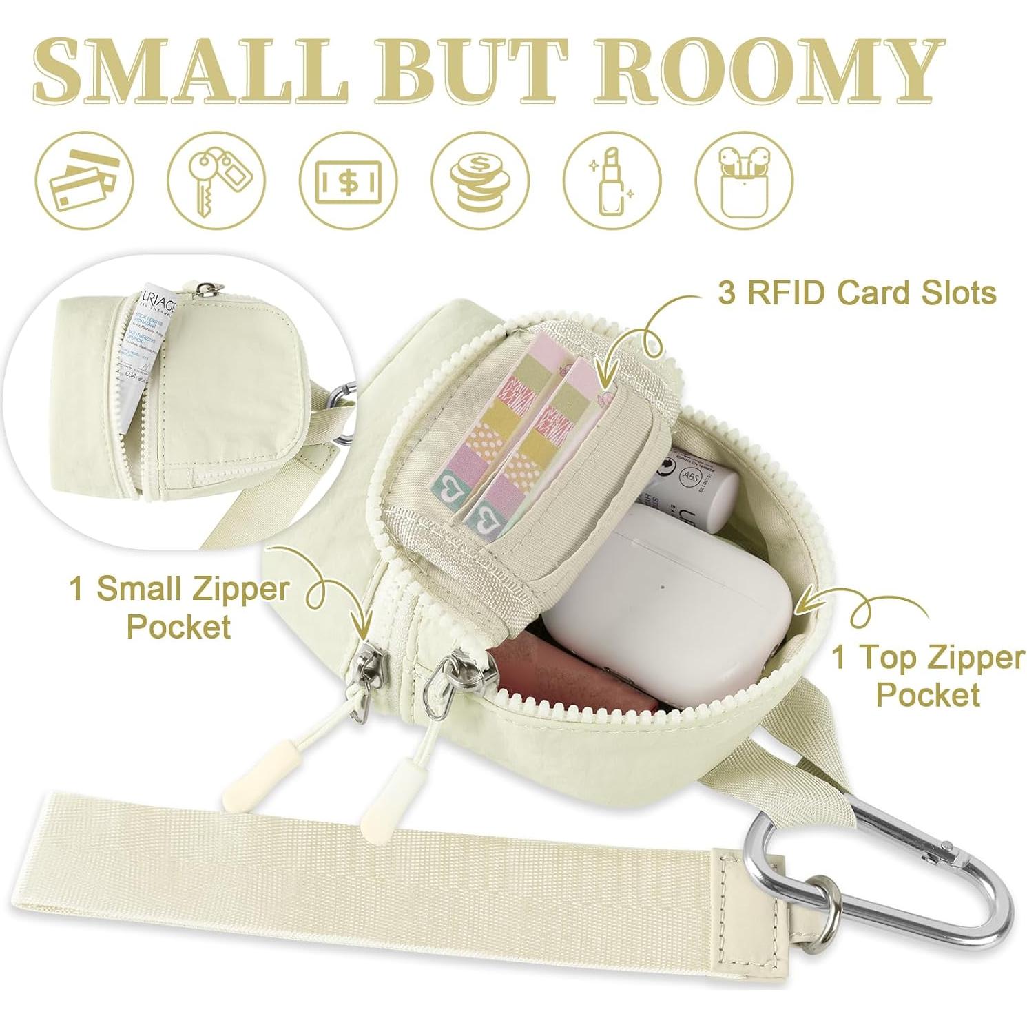 Mini Mochila Llavero Monedero UIXIZQ Beige 5.1x12.7cm