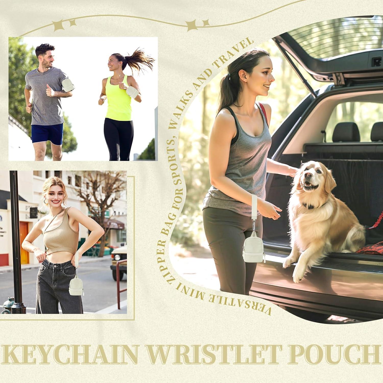 Mini Mochila Llavero Monedero UIXIZQ Beige 5.1x12.7cm