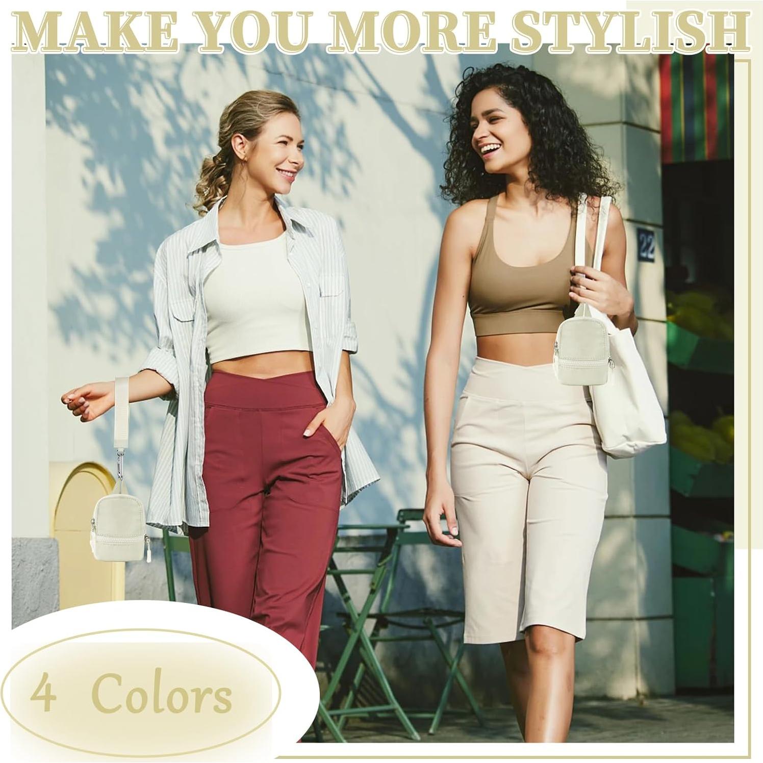 Mini Mochila Llavero Monedero UIXIZQ Beige 5.1x12.7cm