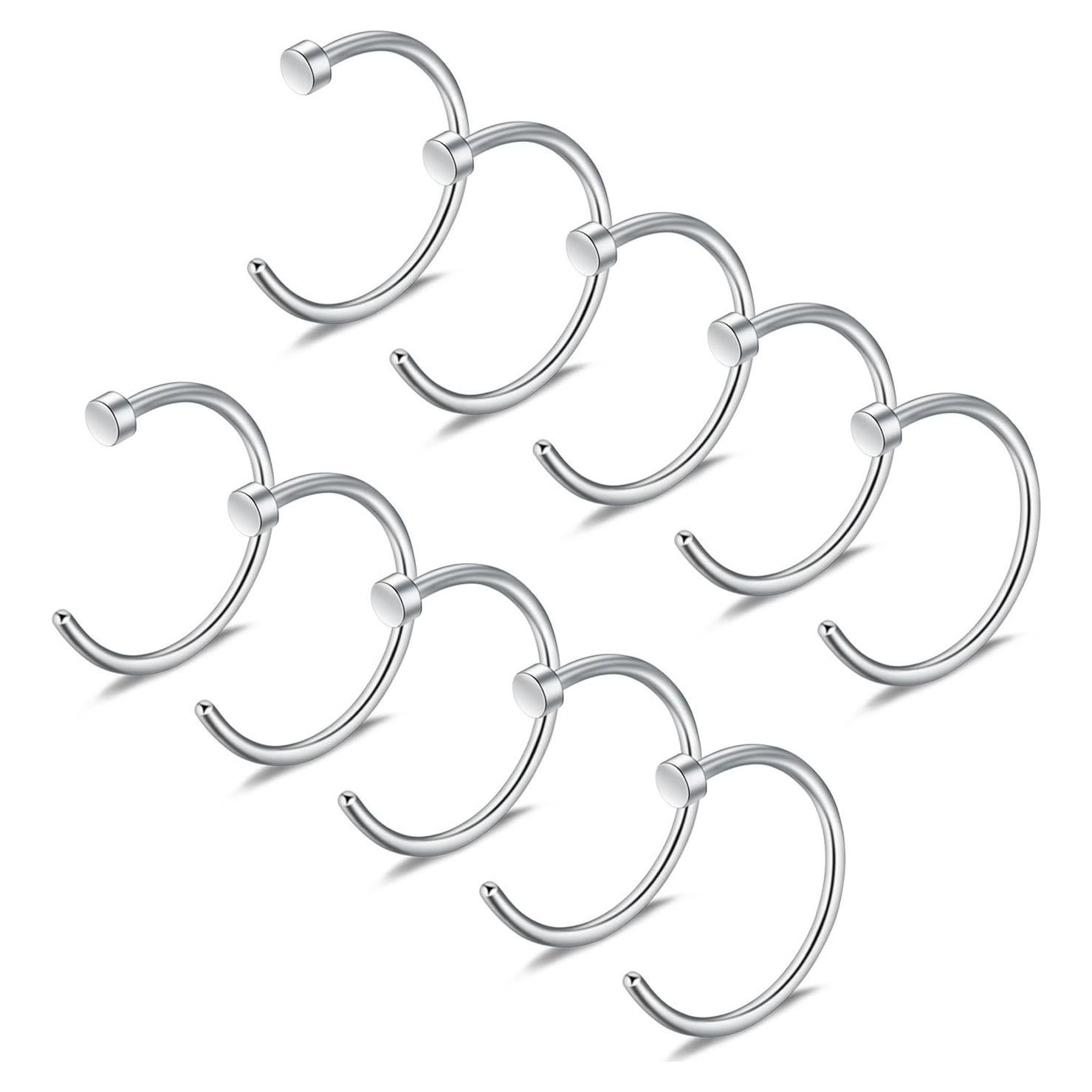 Aretes de Cuerpo Ruifan 10pcs Acero Inoxidable 20G 8mm