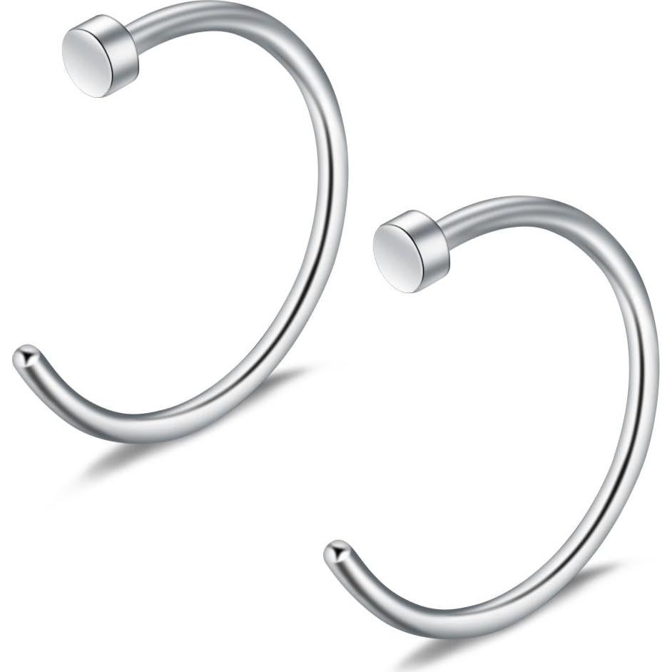 Aretes de Cuerpo Ruifan 10pcs Acero Inoxidable 20G 8mm