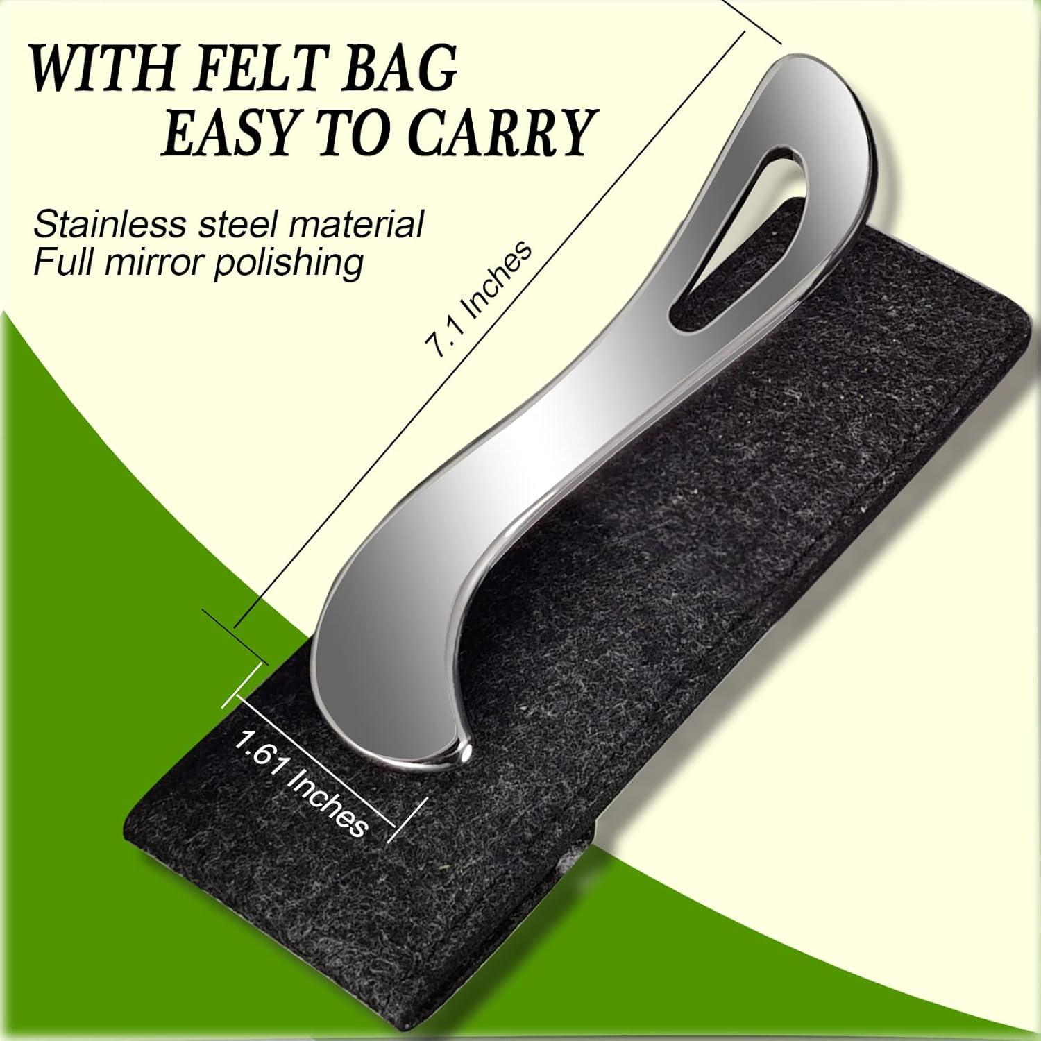 Herramienta de Masaje Gua Sha Acero Inoxidable BYYDDIY S1